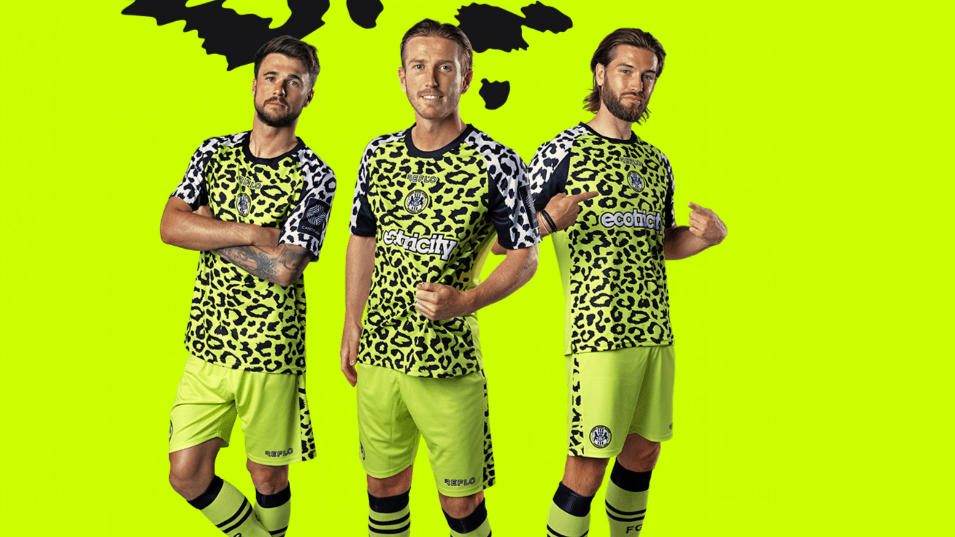 Harry Kane-backed Reflo launch world's first VEGAN football kit as Forest Green Rovers show off bold leopard print designs