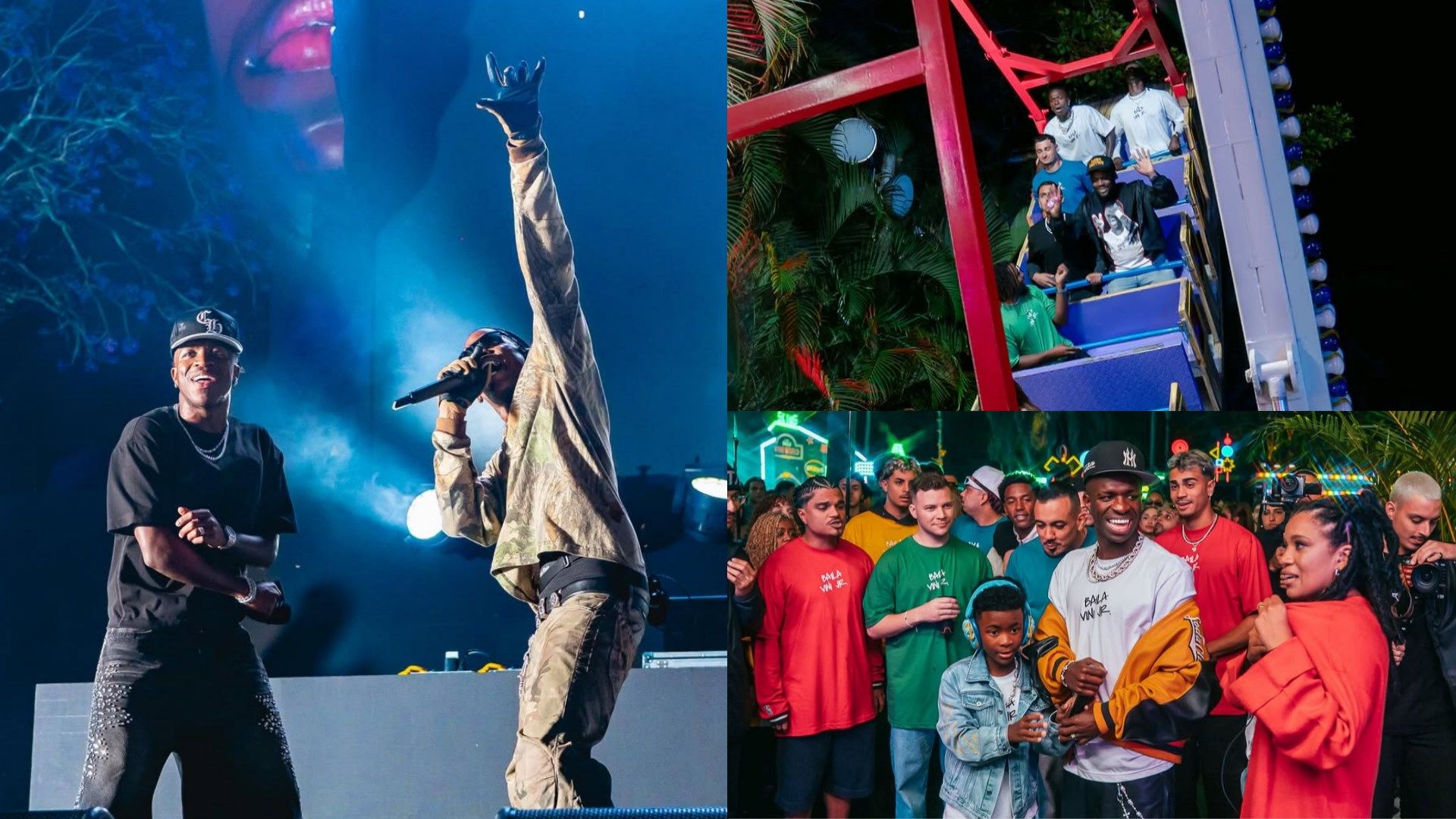 Vinicius Jr hosts WILD 25th birthday party complete with Real Madrid star's own theme park & performance from rap sensation Travis Scott