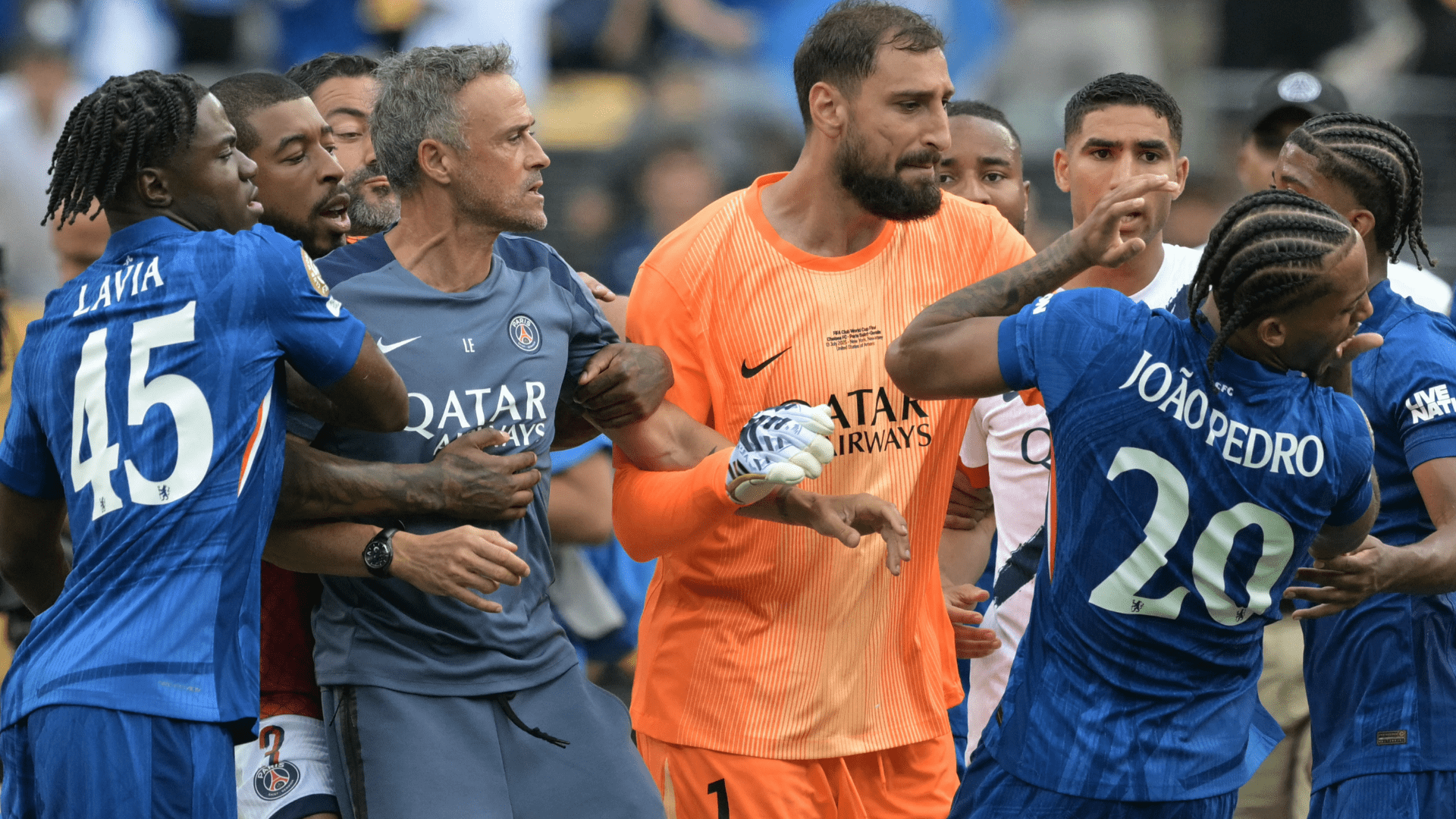 Luis Enrique named the 'most disciplined coach in the world' as PSG president backs Spaniard after Joao Pedro clash following Club World Cup final loss to Chelsea