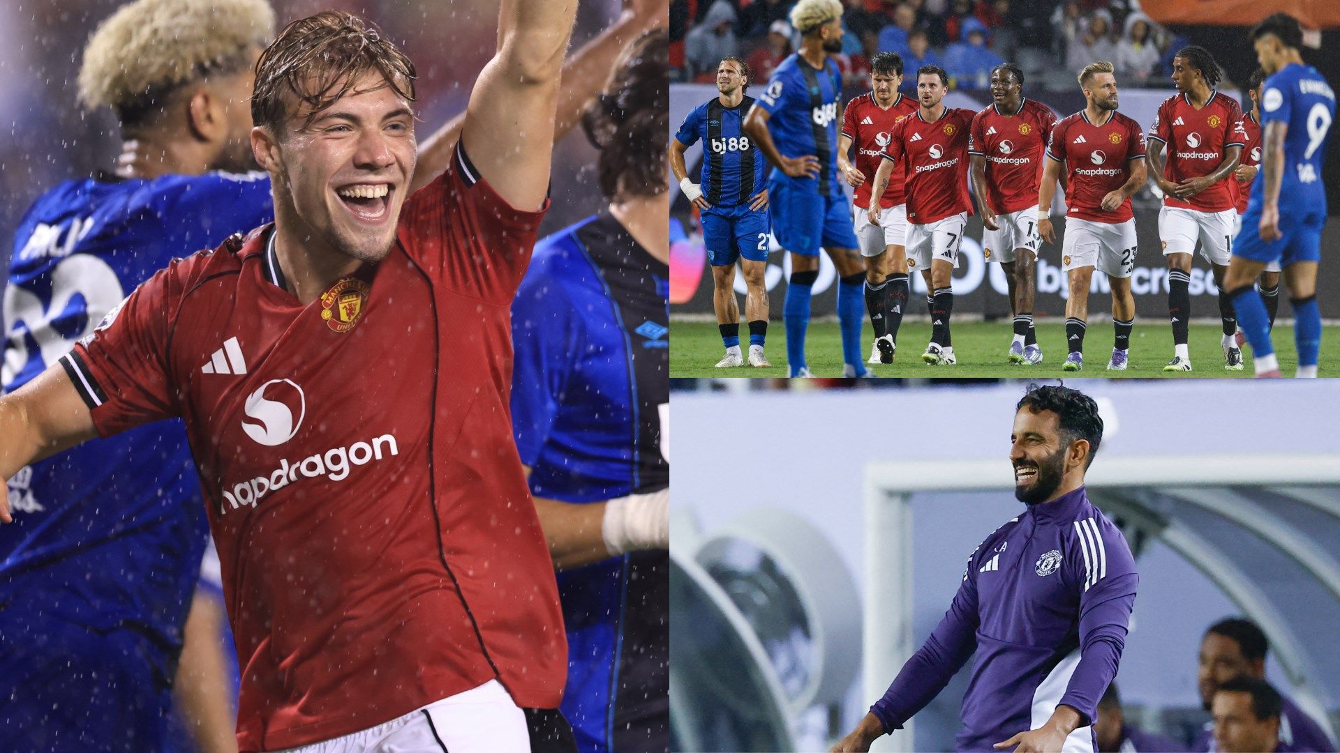 Rasmus Hojlund issues perfect response to Benjamin Sesko transfer pursuit in Man Utd's 4-1 thrashing of Bournemouth as Patrick Dorgu also shines in Chicago friendly