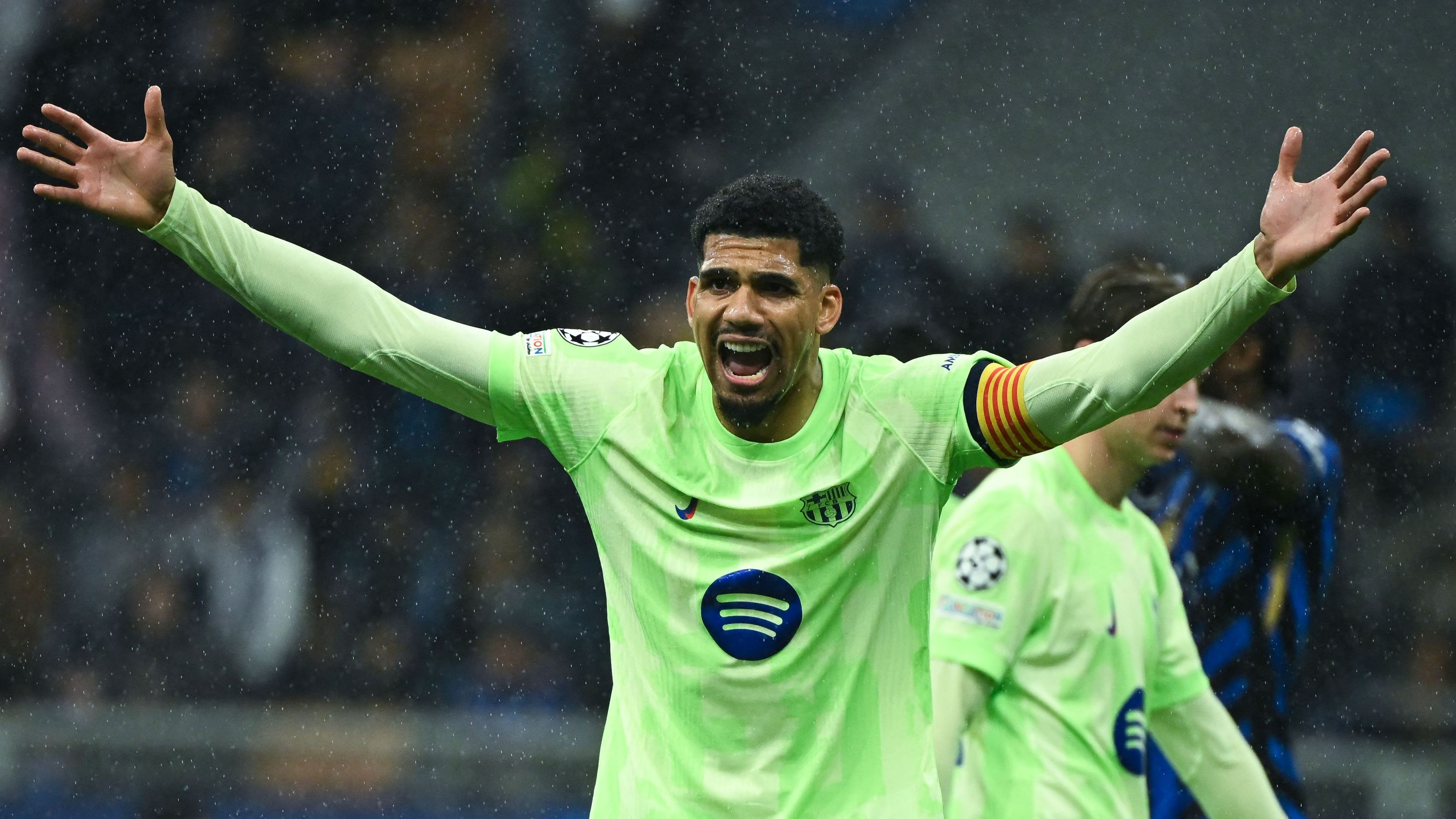 Hansi Flick 'surprised' by Ronald Araujo transfer rumours as Barcelona boss denies defender wants to leave