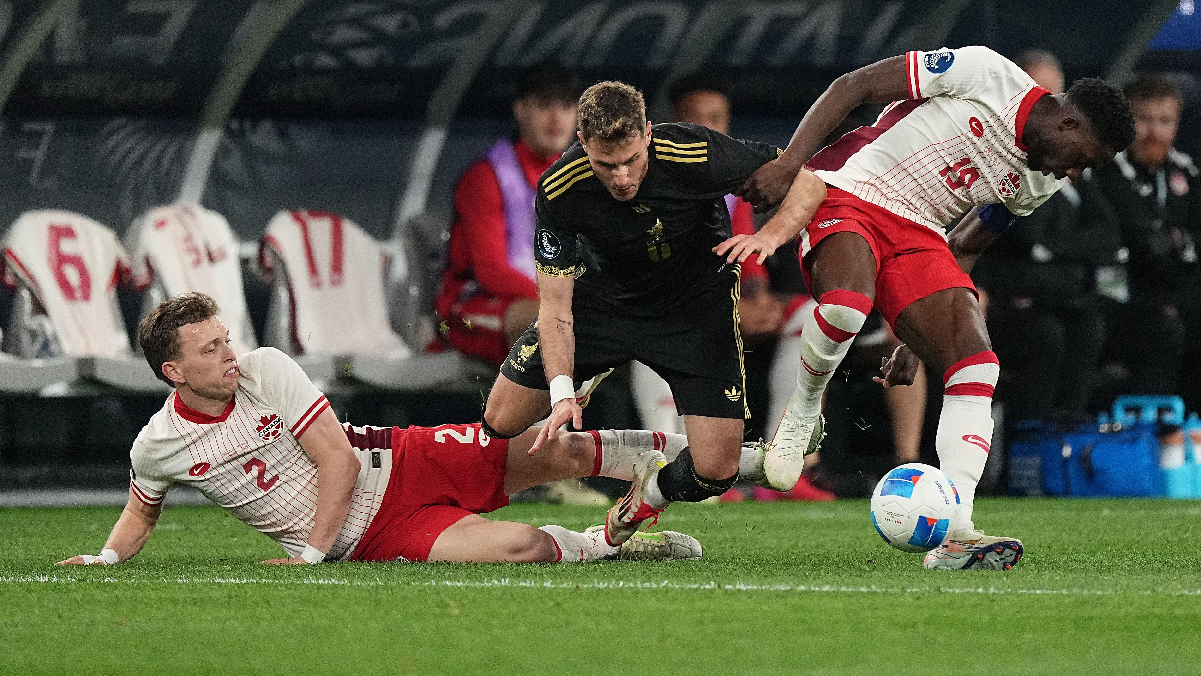 Alphonso Davies 'happy to be back outside' with injured Bayern Munich star finally allowed to run again as recovery continues