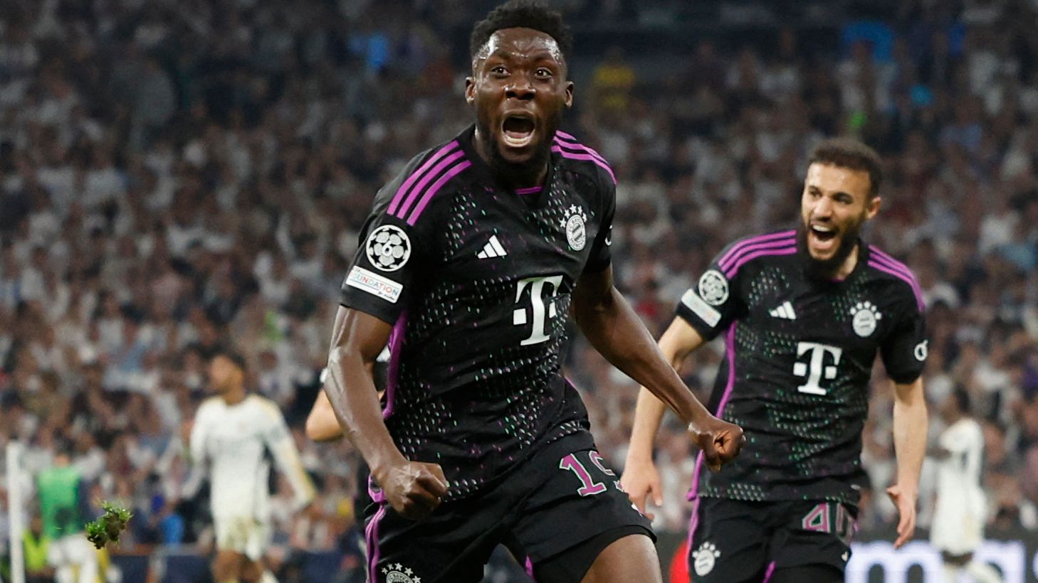 Alphonso Davies 'happy to be back outside' with injured Bayern Munich star finally allowed to run again as recovery continues