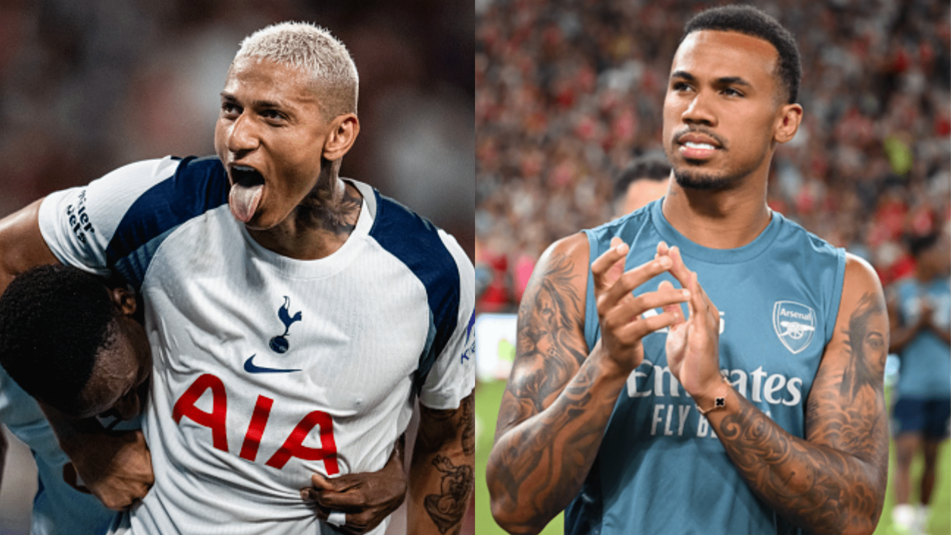 Gabriel hits back at Richarlison jibe with savage response after Brazilian striker brags over Tottenham's north London derby victory over Arsenal in Hong Kong