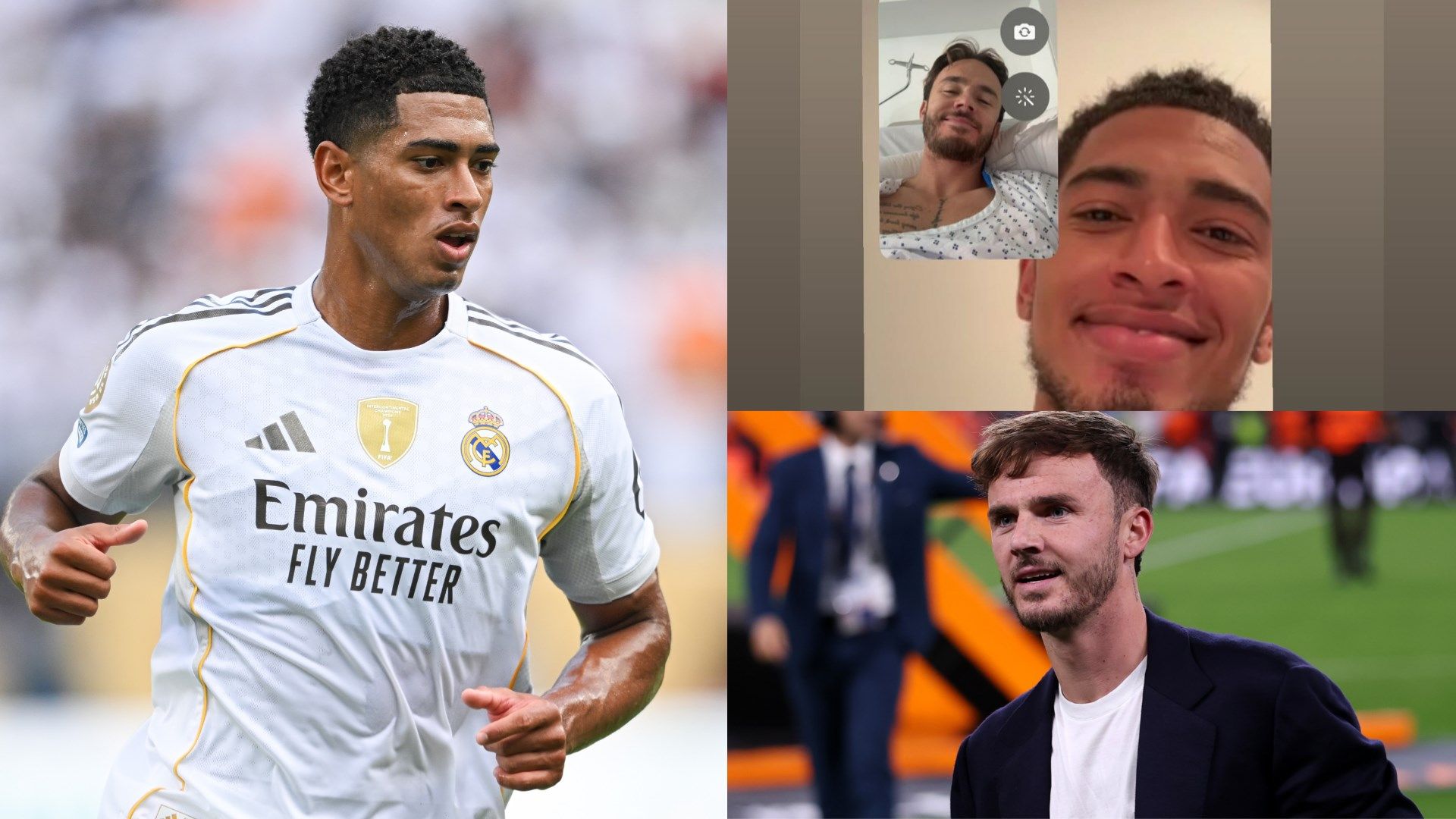 Wishes from the 'sheriff'! Jude Bellingham FaceTimes James Maddison after Tottenham star undergoes ACL surgery