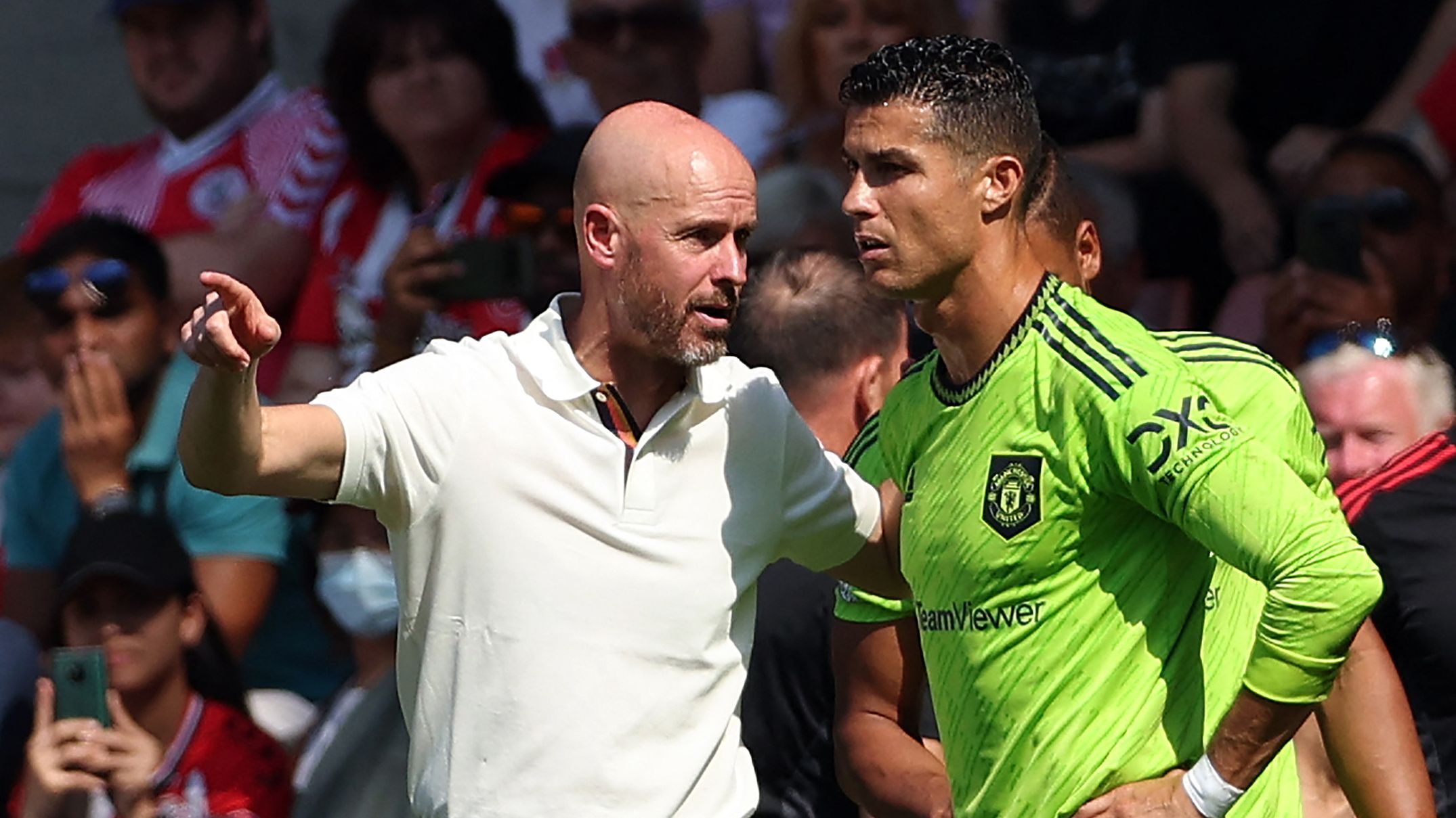 Harry Maguire speaks out on Cristiano Ronaldo's 'disappointing' second spell at Man Utd as he admits 'we couldn't find a way to perform with him in the team'
