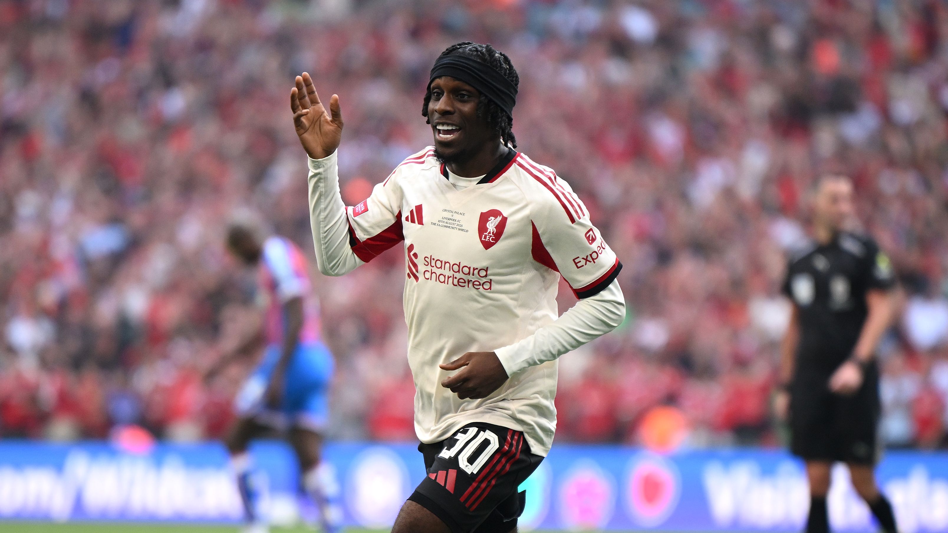 'Definitely meant that!' - Bayer Leverkusen react to Jeremie Frimpong's bizarre first goal for Liverpool in Community Shield