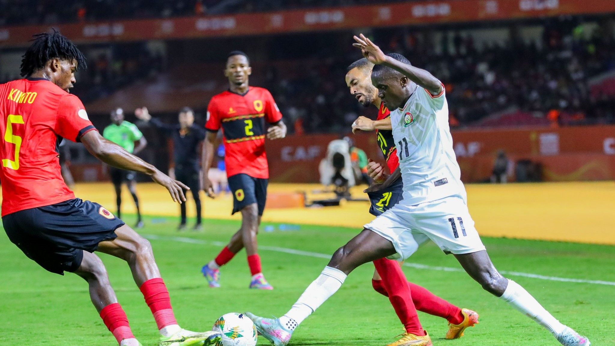 Benni McCarthy's Harambee Stars go top of Group A after surviving late scare as VAR denies Angola goal in dramatic CHAN encounter