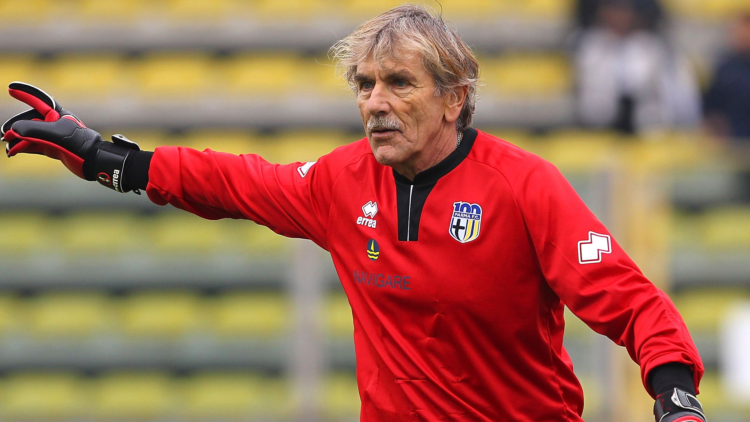 Italian goalkeeper becomes country's oldest-ever player at 82 as former team-mate of Carlo Ancelotti makes debut for new club in 10-0 thrashing