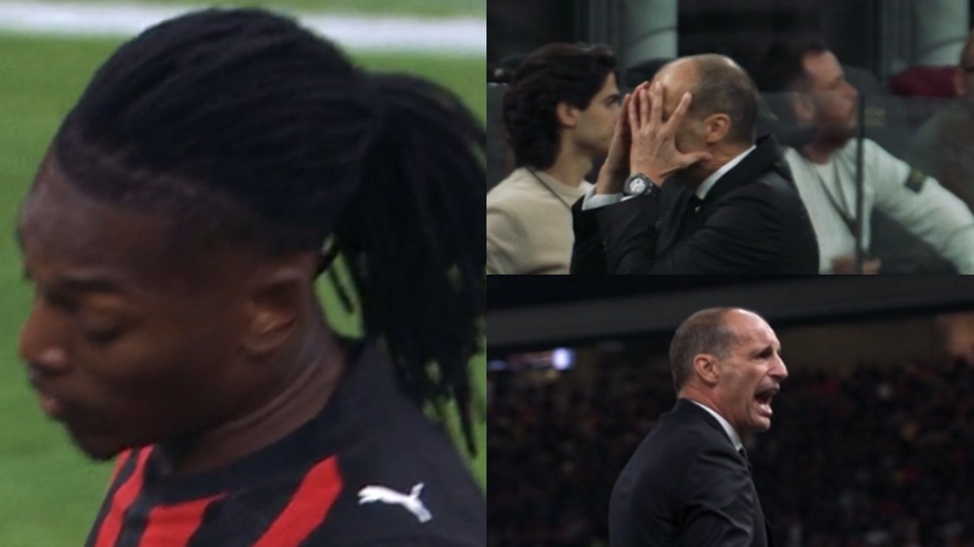 Rafael Leao told 'don't p*ss me off' by AC Milan coach in fiery dressing room confrontation as Max Allegri criticises woeful performance in Juventus draw