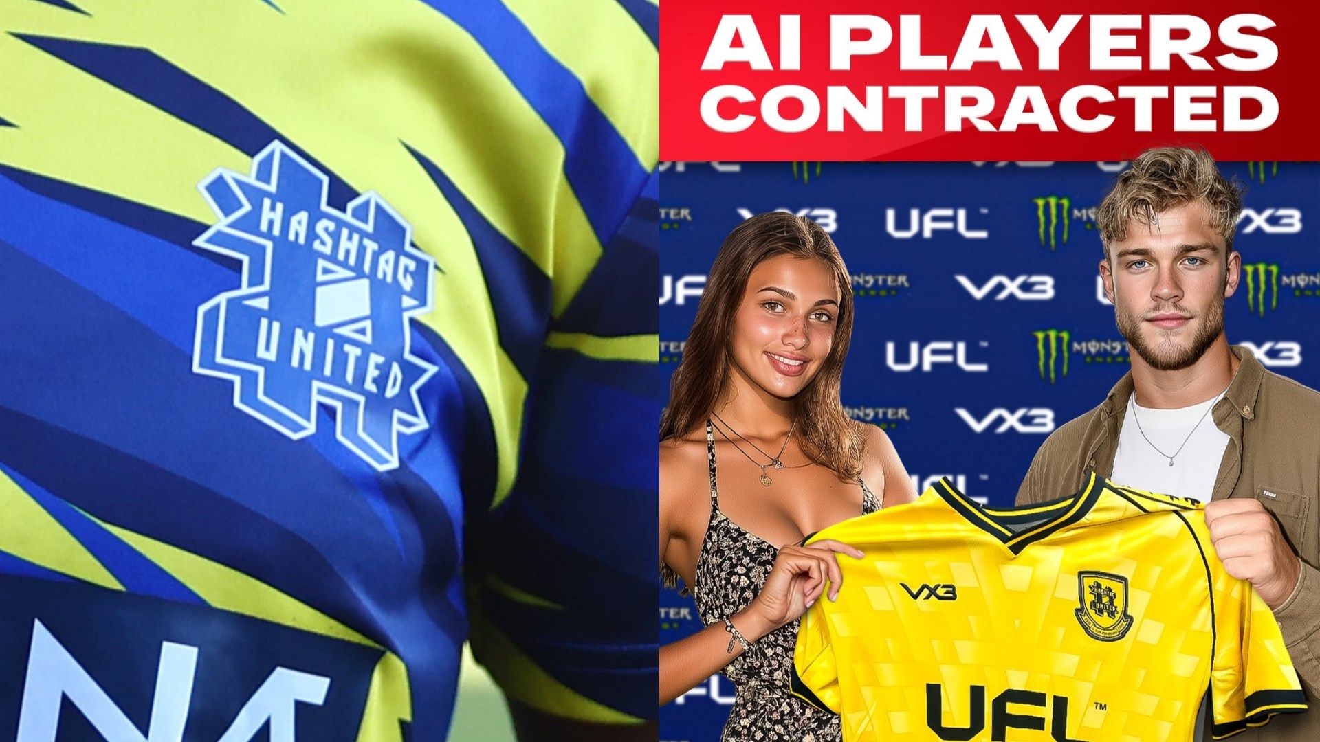'Keep this crap away from football' - YouTube club Hashtag United torn to shreds after bizarrely announcing double signing of 'AI players'