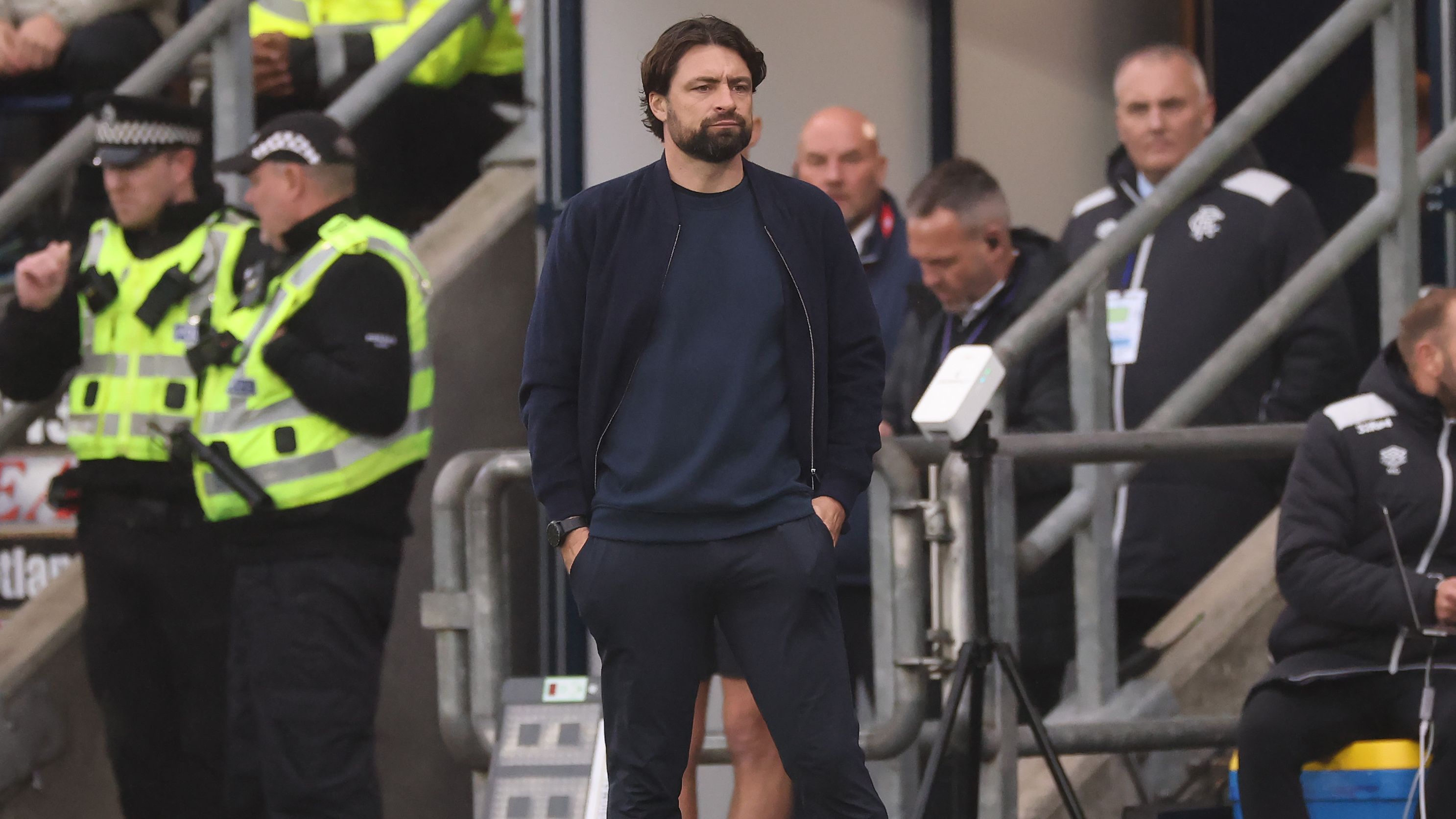 Rangers boss Russell Martin given police escort away from stadium after fan backlash to 1-1 draw with Falkirk... and is sacked hours later