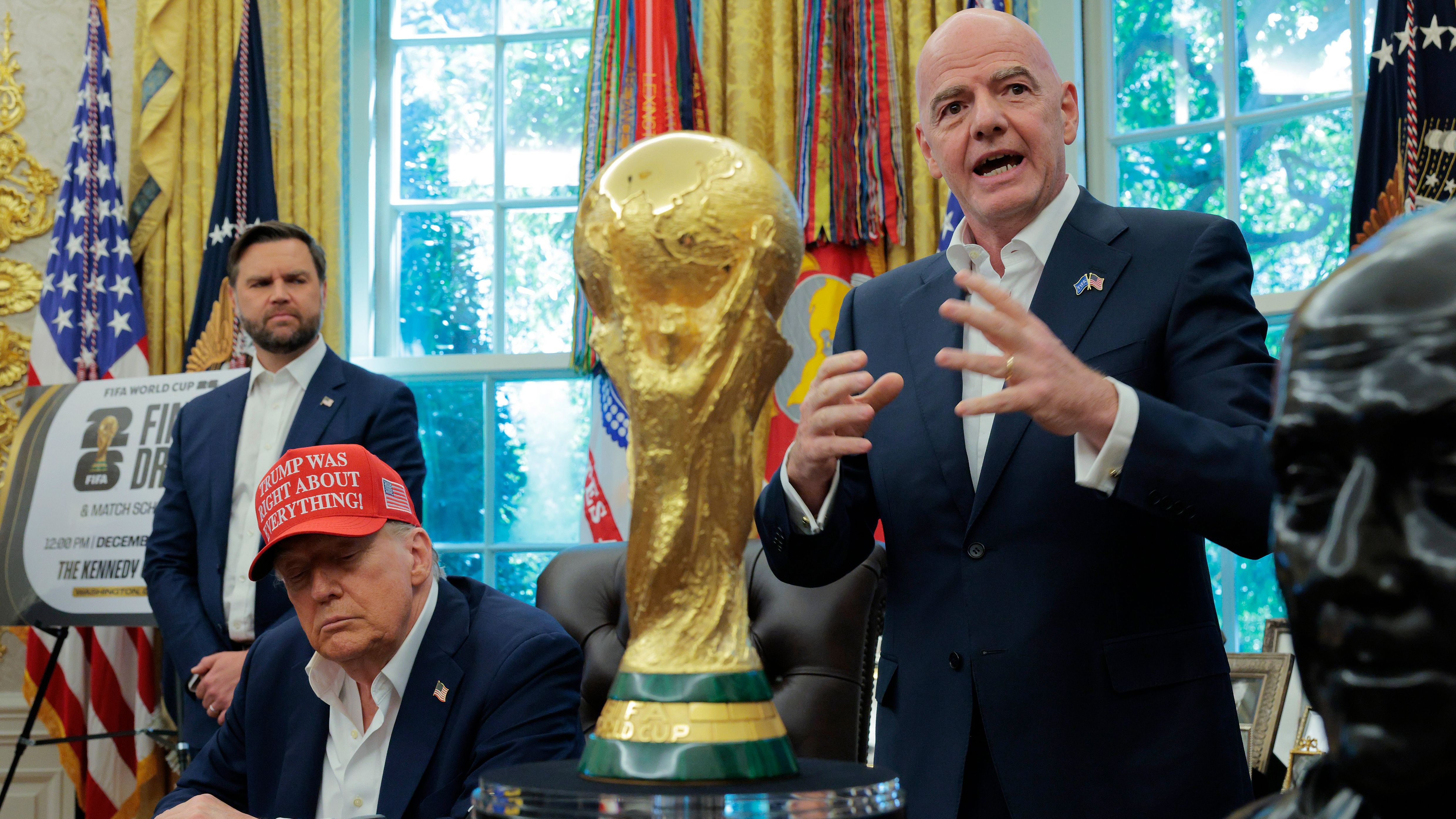 FIFA insist US president Donald Trump cannot change location of World Cup matches as 2026 tournament in north America and Mexico looms despite threat from Oval Office