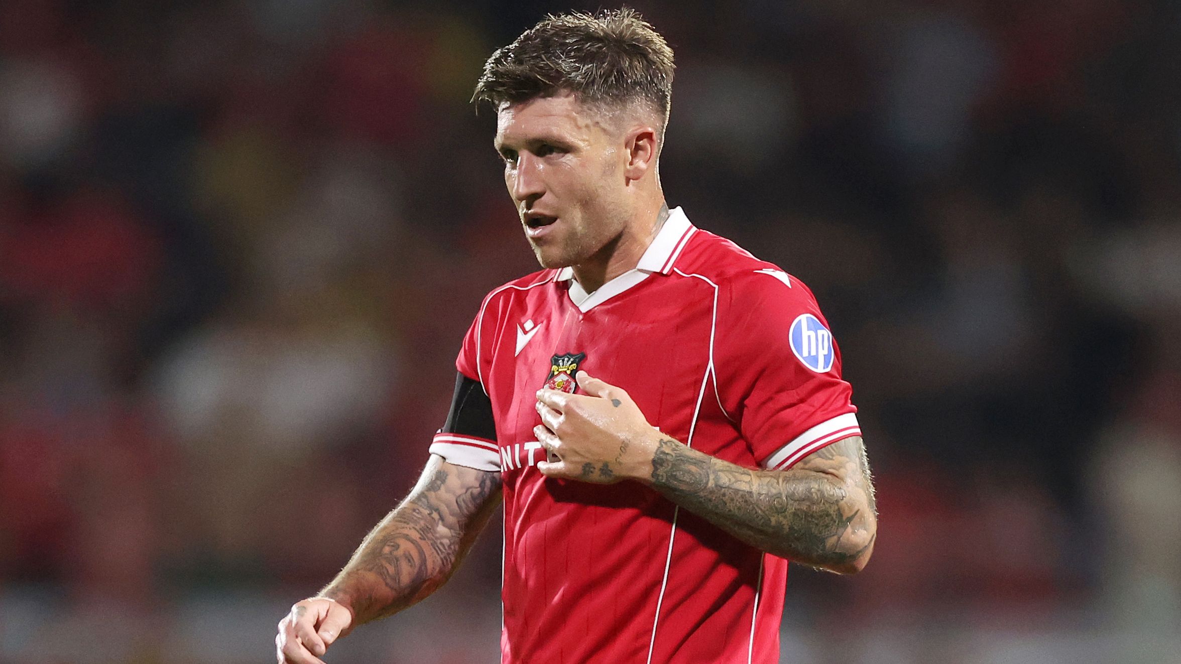 Josh Windass reveals gruesome injury after coming off early in Wrexham's Championship draw with Leicester City