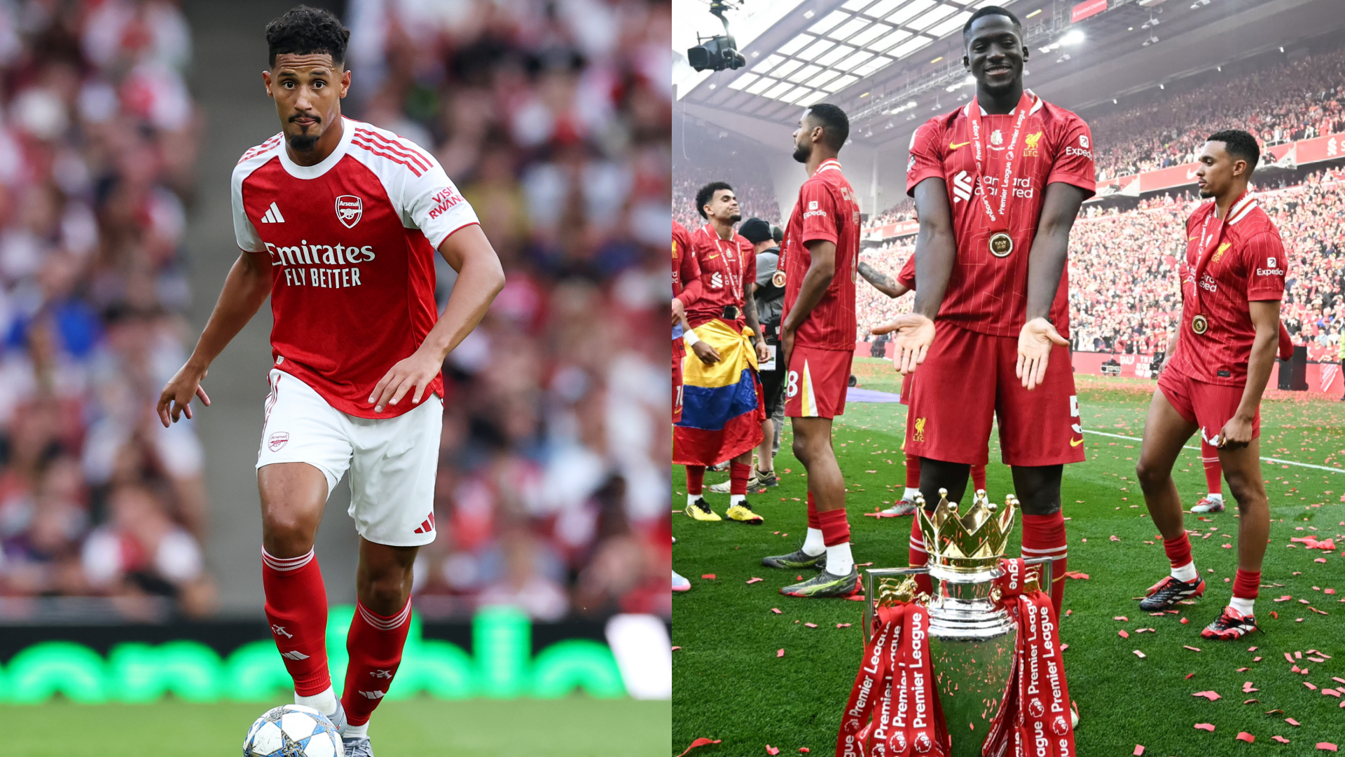 Liverpool star Ibrahima Ibrahima Konate teases William Saliba about Arsenal's Premier League title hopes as France duo indulge in mind games