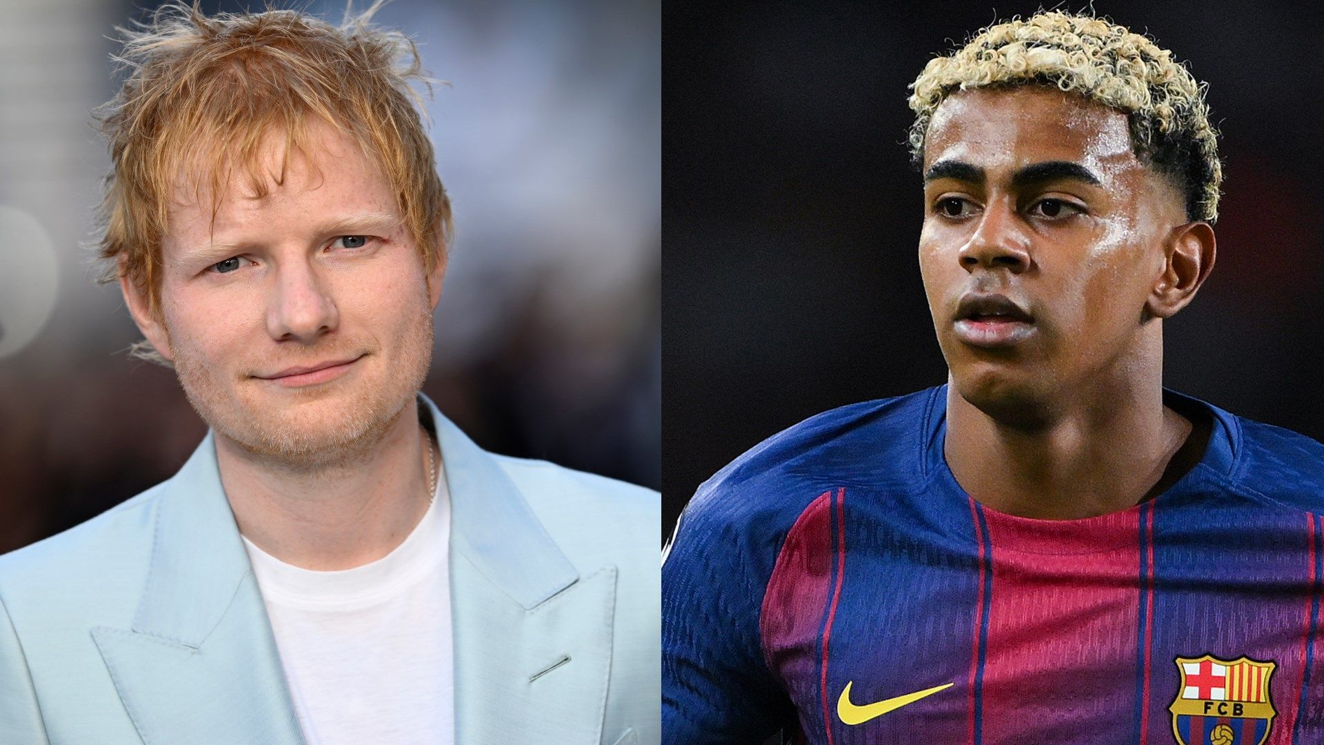 Lamine Yamal and Marcus Rashford show off Barcelona's special Clasico kit with Ed Sheeran logo ahead of La Liga clash with Real Madrid
