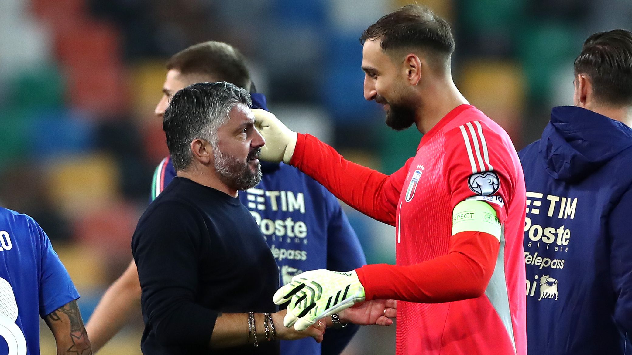 Gianluigi Donnarumma singled out for praise by Gennaro Gattuso after Israel win as Italy coach hopes for 'God's blessing' in pursuit of World Cup spot