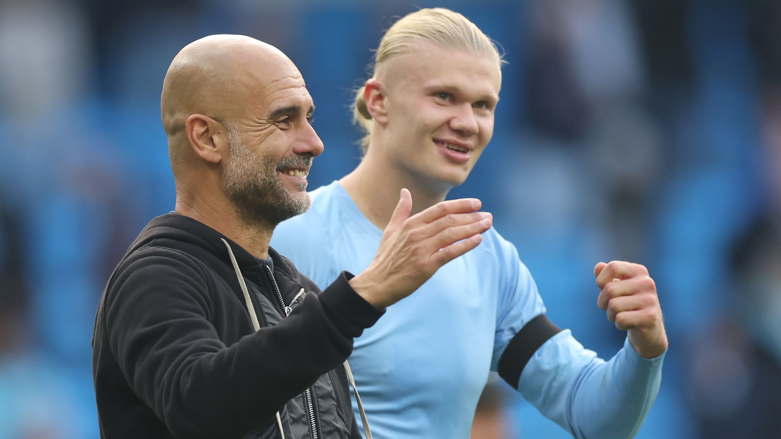 Disappointed' - Pep Guardiola jokes about Erling Haaland and sends warning to Man City after striker scores twice to down Everton