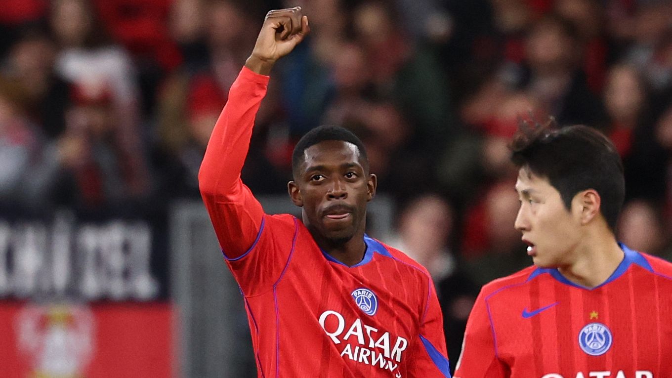 Ousmane Dembele 'feeling good' after immediate impact on PSG return but star forward aims dig at Illia Zabarnyi over red card in 7-2 demolition of Bayer Leverkusen