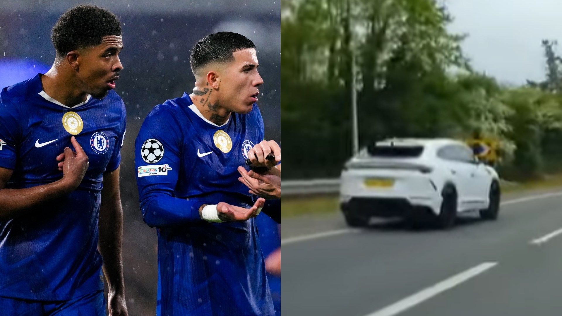 VIDEO: Chelsea star caught on camera speeding through traffic in Lamborghini & dangerously undertaking in hard shoulder in his NINTH driving offence