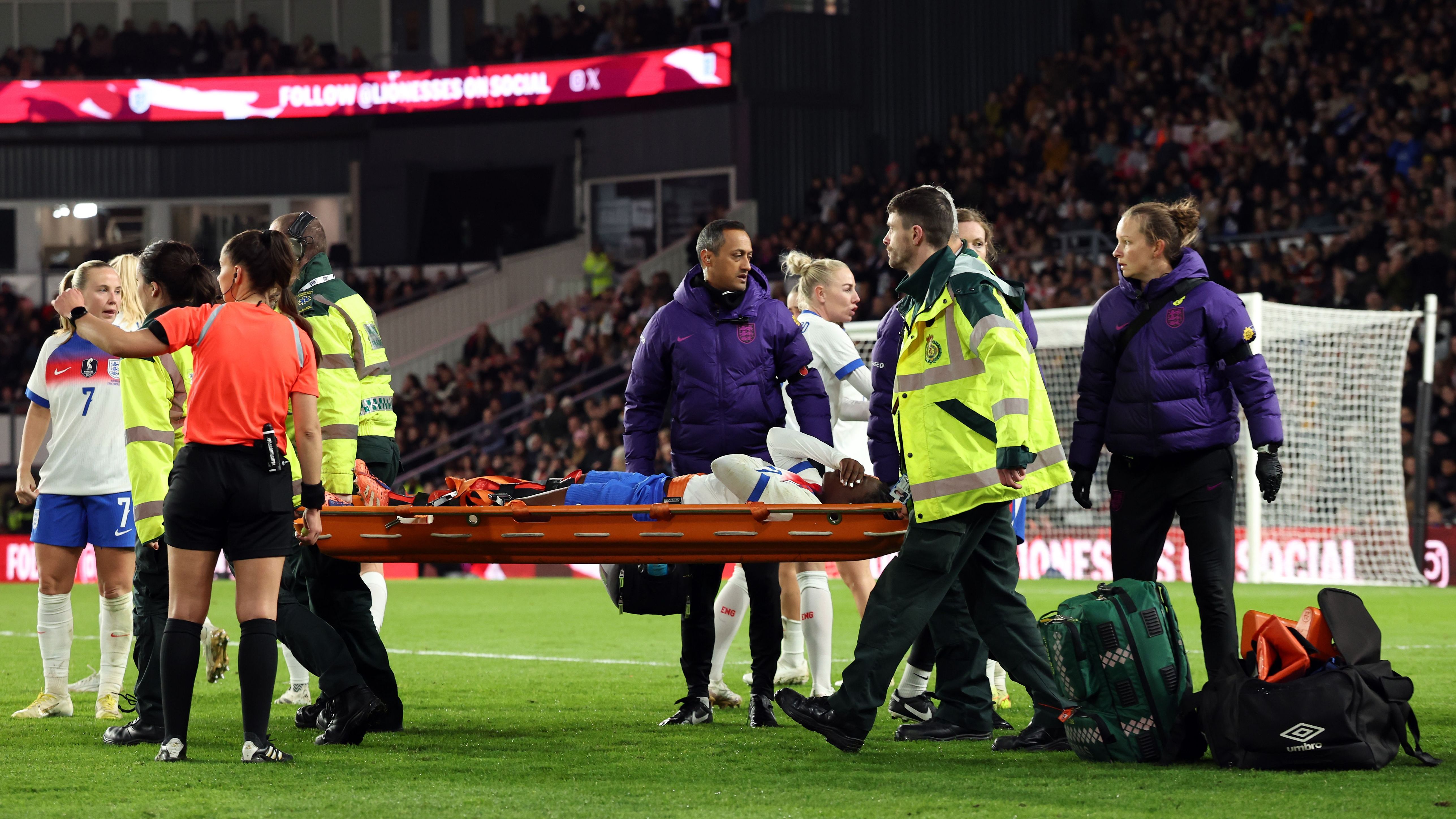 Michelle Agyemang's worst fears confirmed as Lionesses star suffers season-ending ACL injury in huge blow to England, Brighton & Arsenal's teen sensation