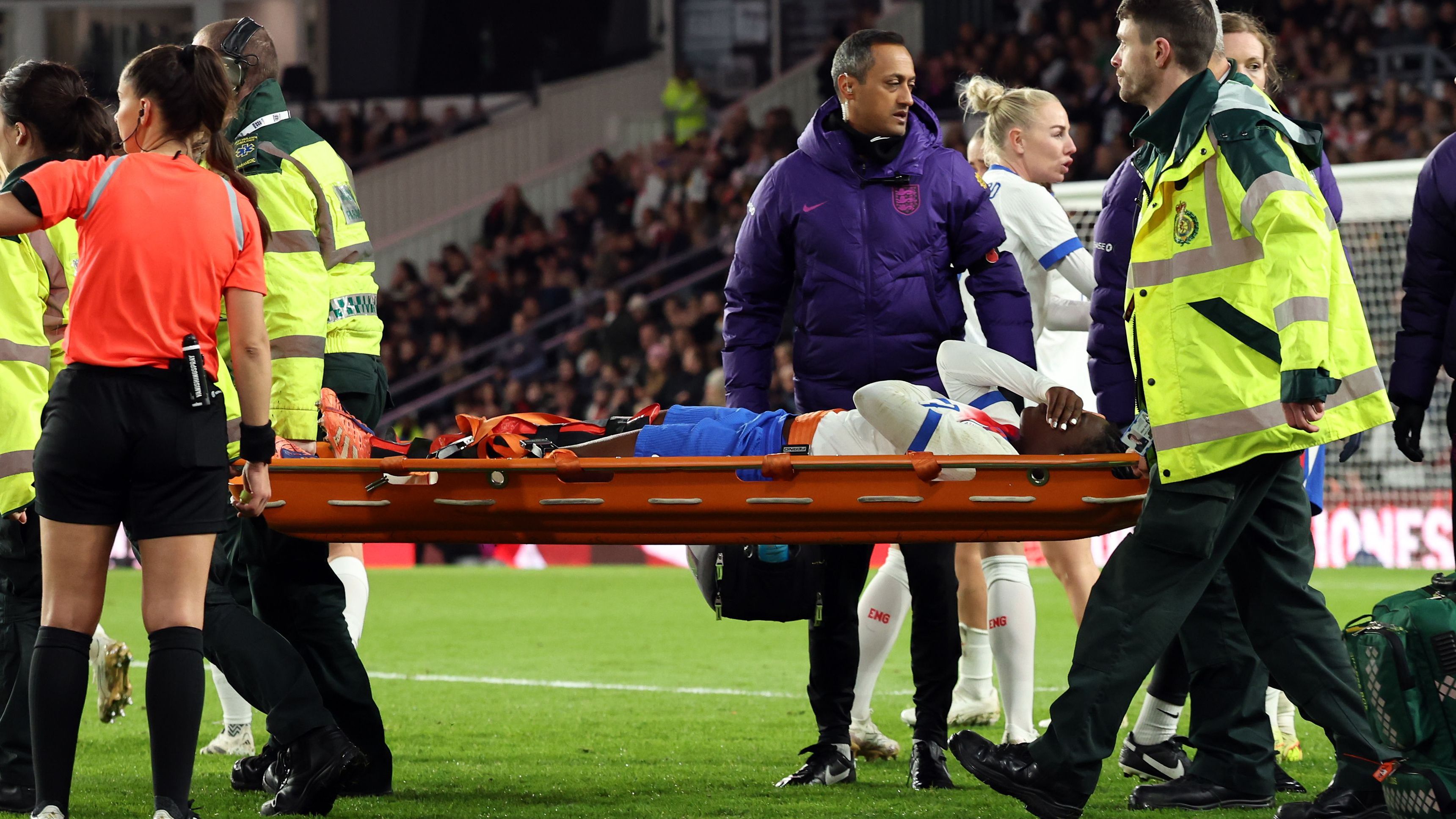 'That looked horrible' - Michelle Agyemang suffers devastating knee injury in Lionesses win over Australia as Sarina Wiegman reveals immediate concern