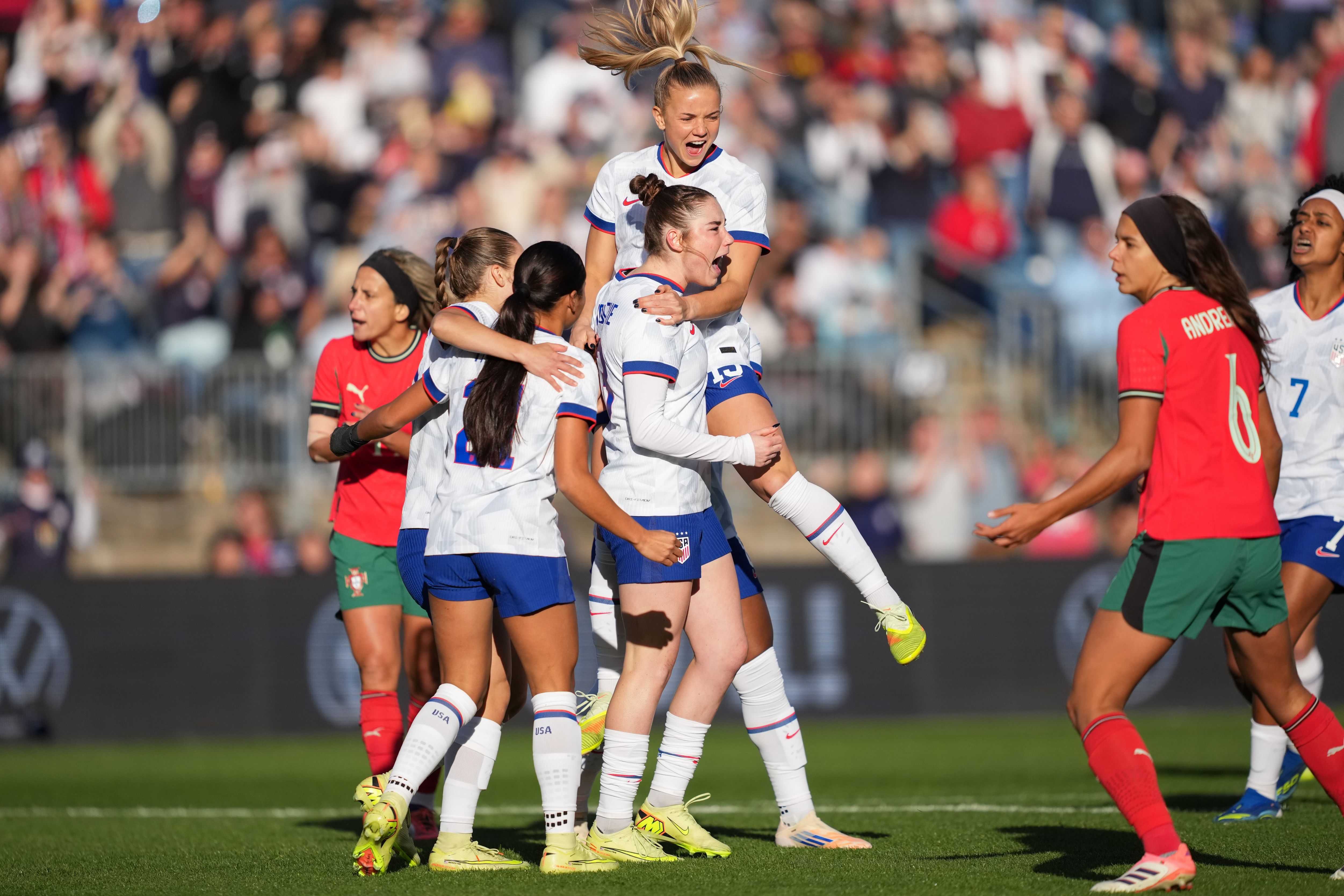USWNT player ratings vs Portugal: Rapid response from manager Emma Hayes' youthful side, as Olivia Moultrie's quick-fire 10-minute double avenges earlier upset