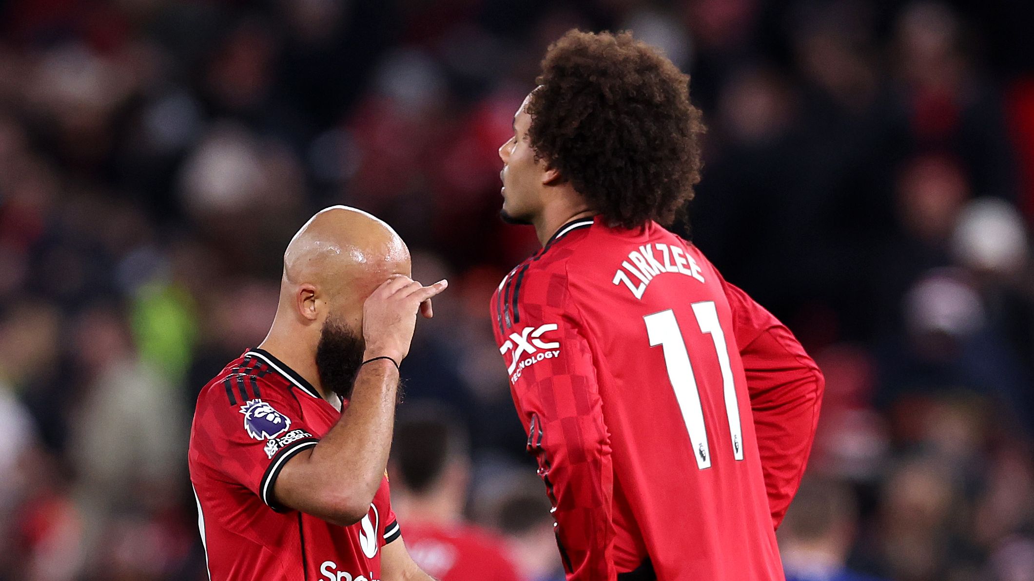 Man Utd player ratings vs Everton: They only had 10 men! Bruno Fernandes drops a stinker and Joshua Zirkzee blows his chance to shine as Red Devils fall to damaging home defeat despite one-man advantage