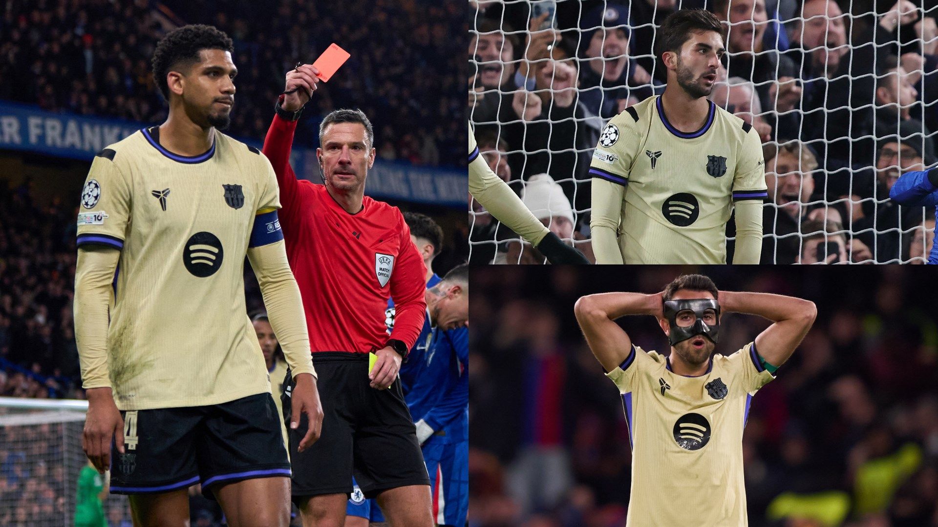 Barcelona player ratings vs Chelsea: Ridiculous Ronald Araujo red card sums up Blaugrana horror-show as Ferran Torres, Jules Kounde and more flop in chastening Champions League loss