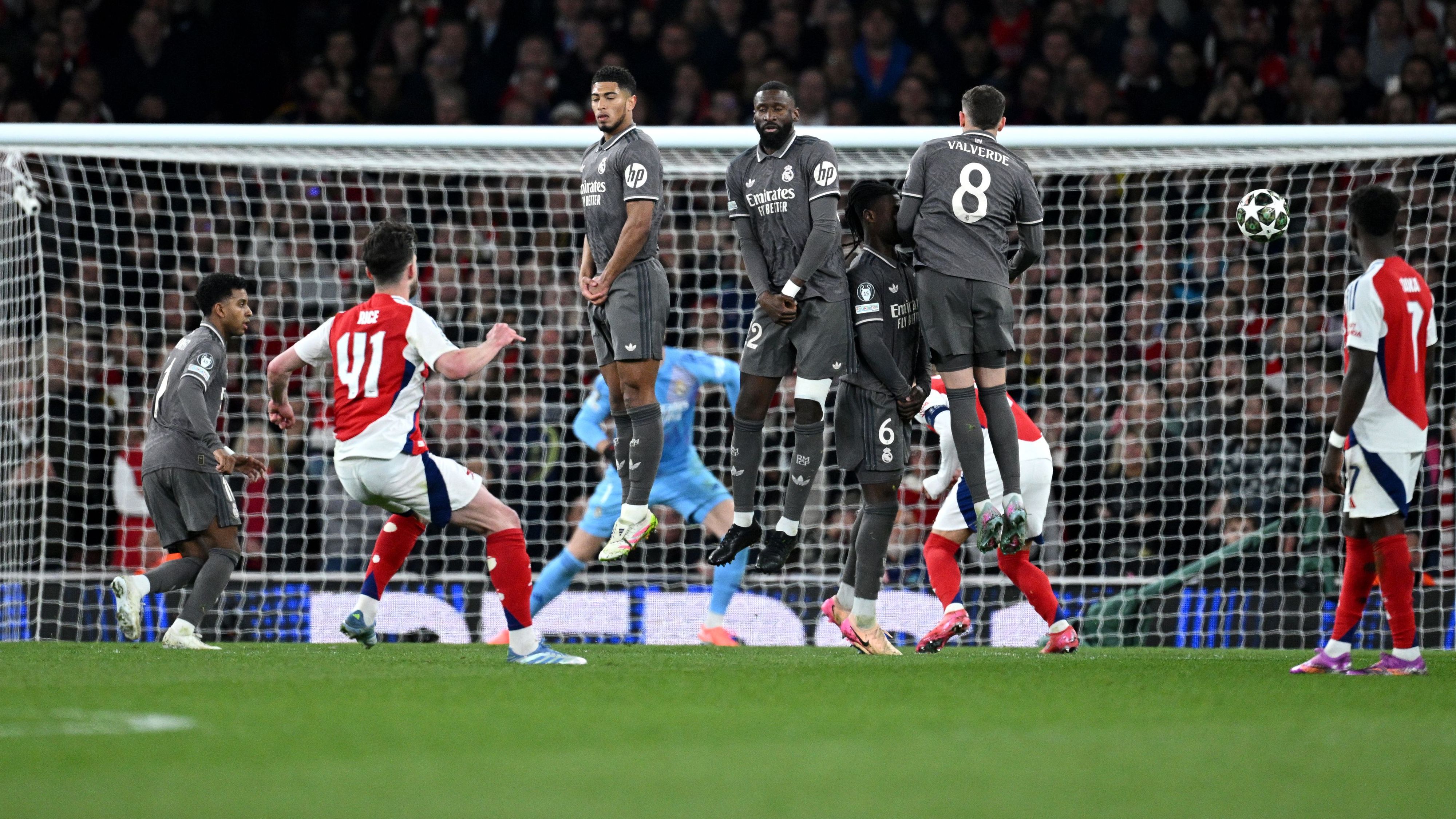 Recognition from the best! Arsenal star Declan Rice reveals DMs from David Beckham & England legends after double free-kick heroics against Real Madrid