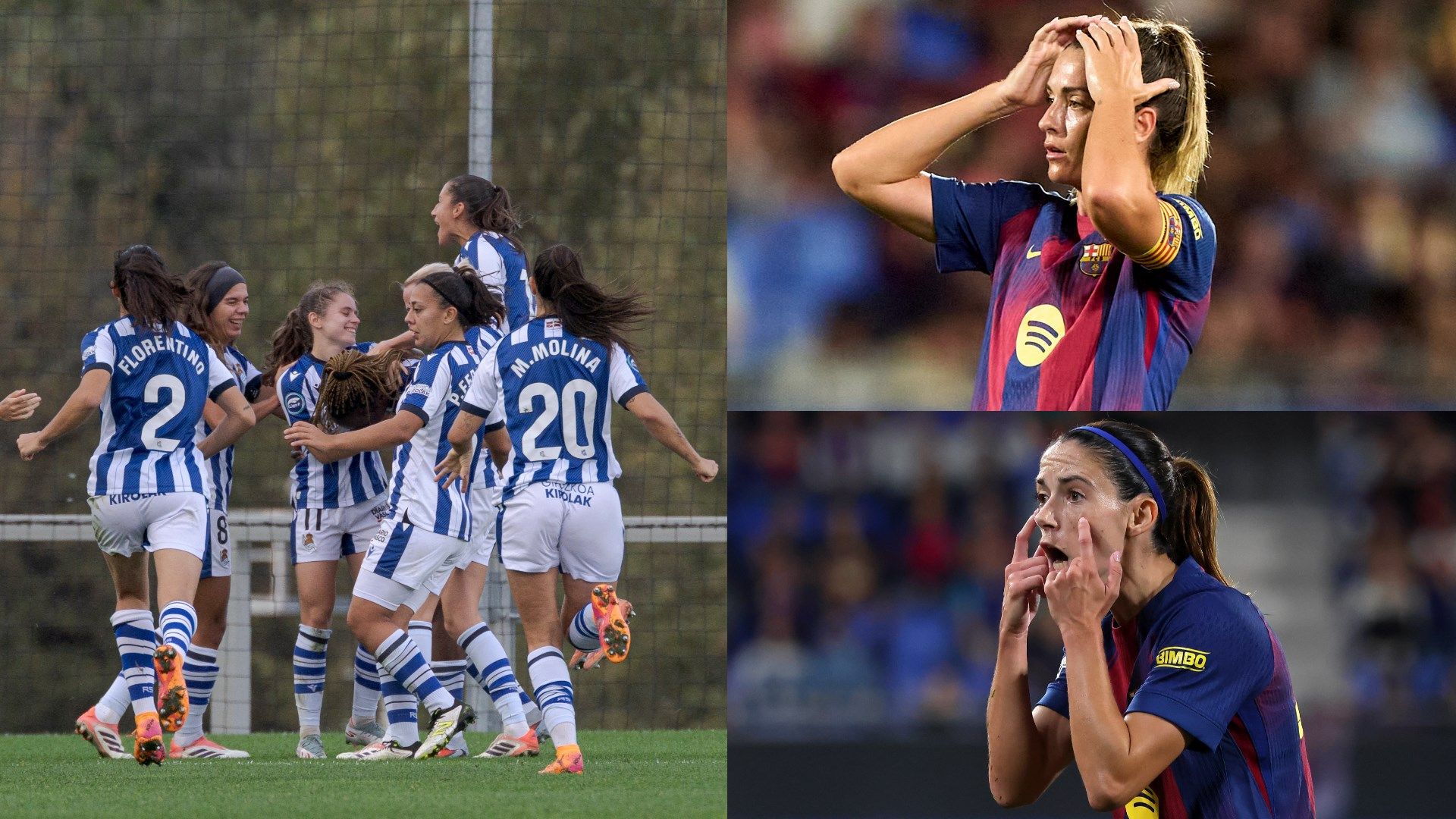 Barcelona suffer incredibly rare Liga F defeat - their third in three seasons - with Aitana Bonmati & Alexia Putellas unable to help Blaugrana overcome high-flying Real Sociedad