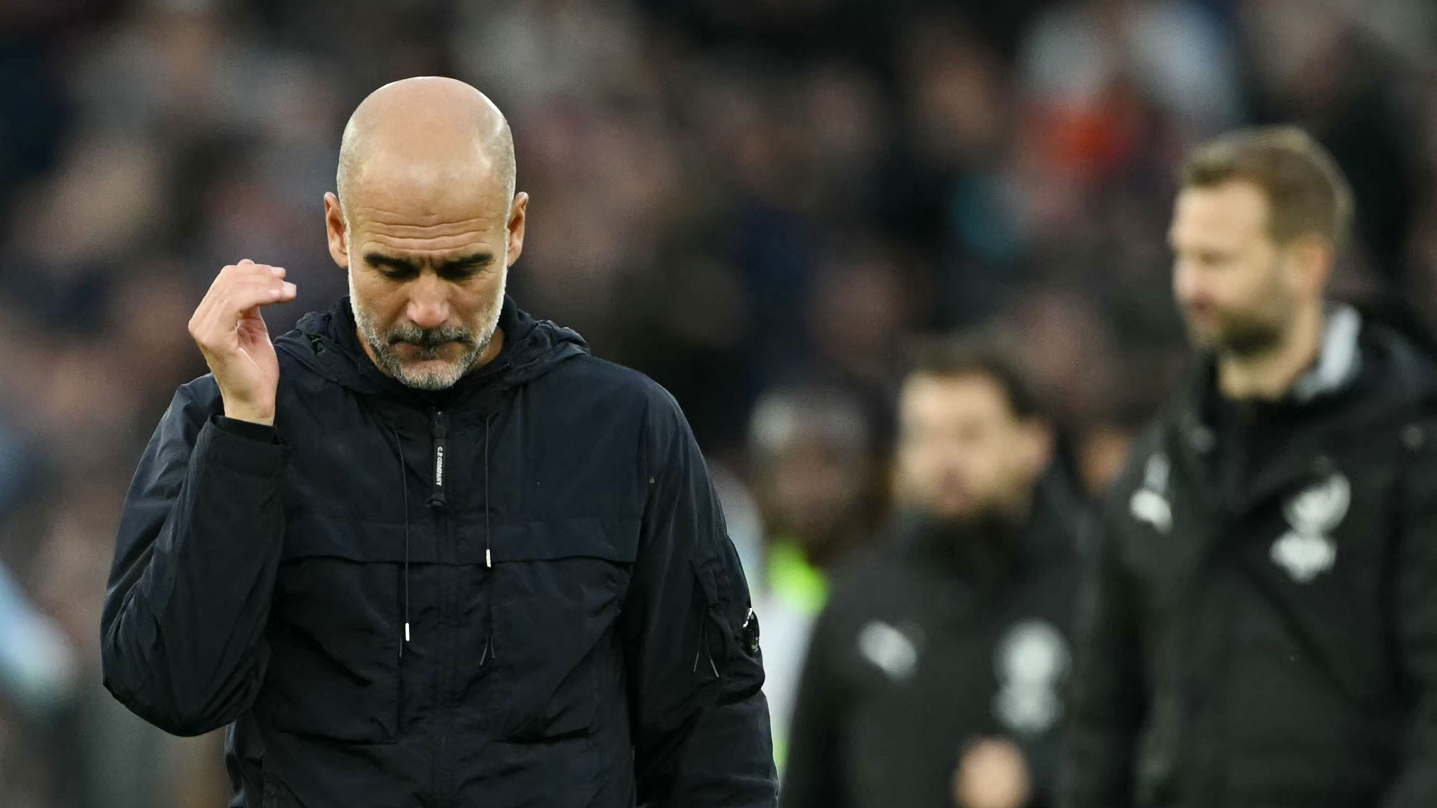 Pep Guardiola addresses Erling Haaland injury fears after Man City striker's sickening collision with woodwork & admits 'our job is not to watch the title' after damaging Aston Villa defeat