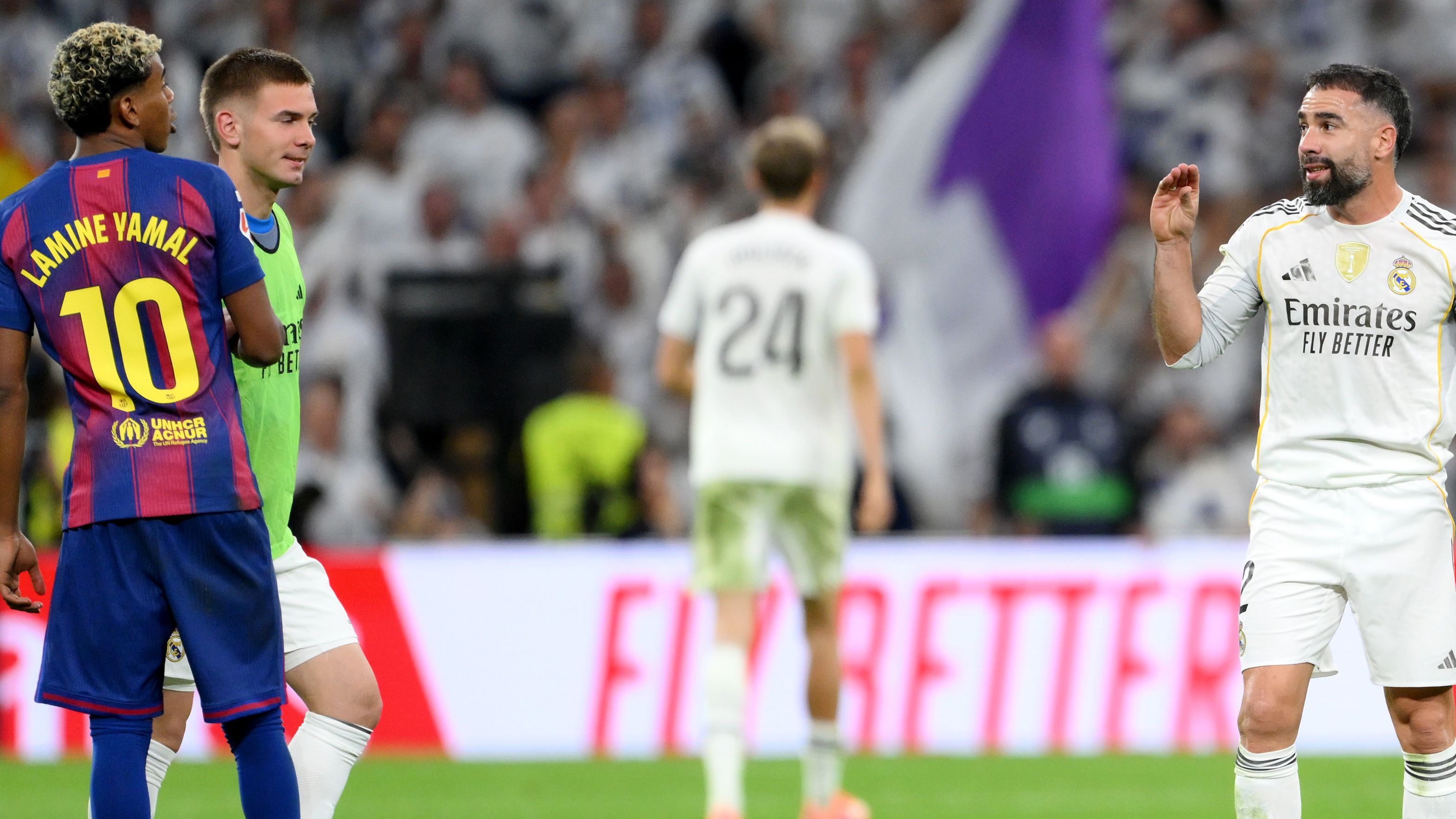 Dani Carvajal accused of 'making a scene' with Lamine Yamal confrontation after El Clasico as Frenkie de Jong slams Real Madrid for 'exaggerated' anger towards Barcelona team-mate