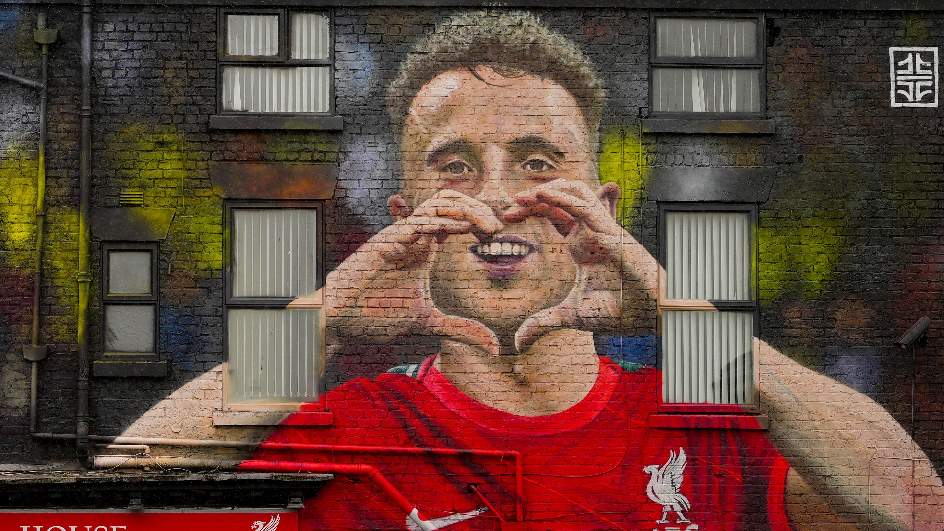 Diogo Jota immortalised with impressive mural in Liverpool as city continues to mourn title-winning Reds forward
