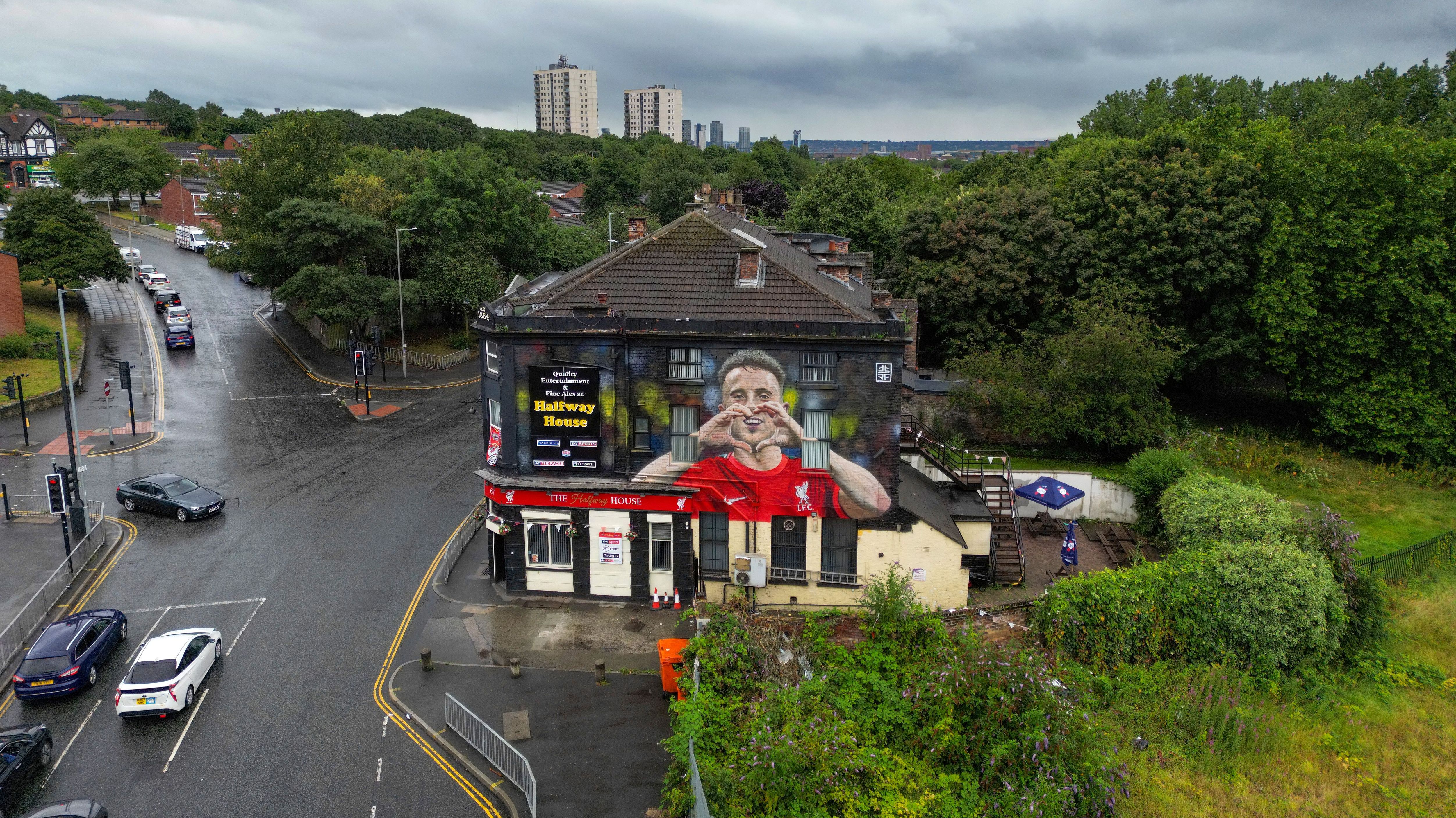 Diogo Jota immortalised with impressive mural in Liverpool as city continues to mourn title-winning Reds forward
