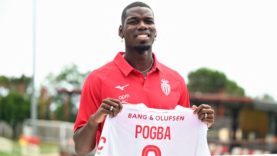 VIDEO: 'Just like a kid' - Paul Pogba all smiles as he shows off keepy-uppy skills in hotel room ahead of potential return to action for Monaco in Nottingham Forest friendly