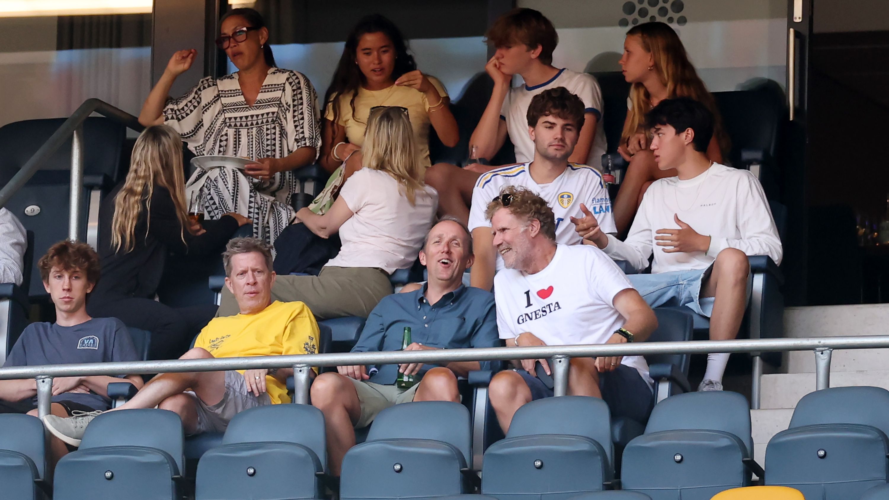 Will Ferrell shows off heartwarming T-shirt message as Leeds owner spotted watching friendly with Man Utd in Stockholm