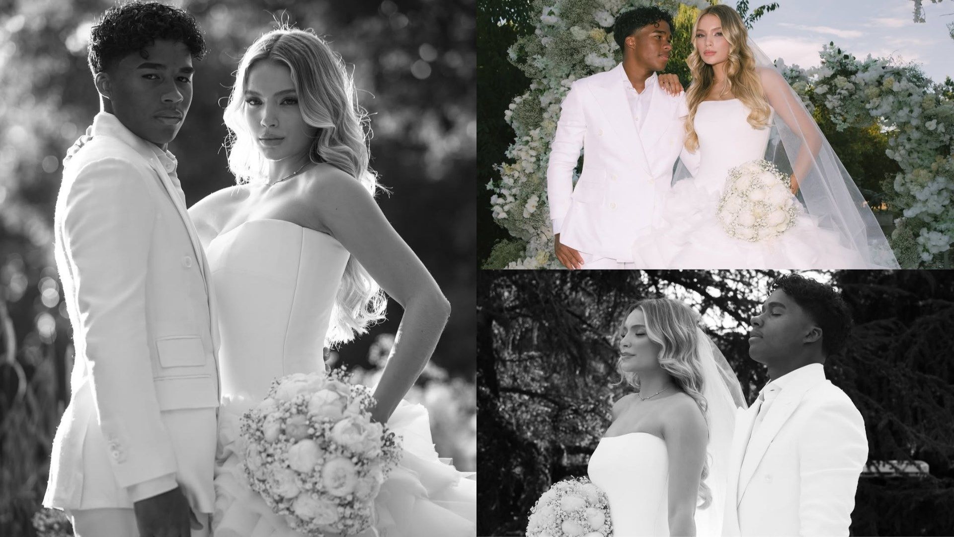 Endrick and wife Gabriely Miranda show off lavish wedding snaps as Real Madrid star enjoys another ceremony after first getting married in September