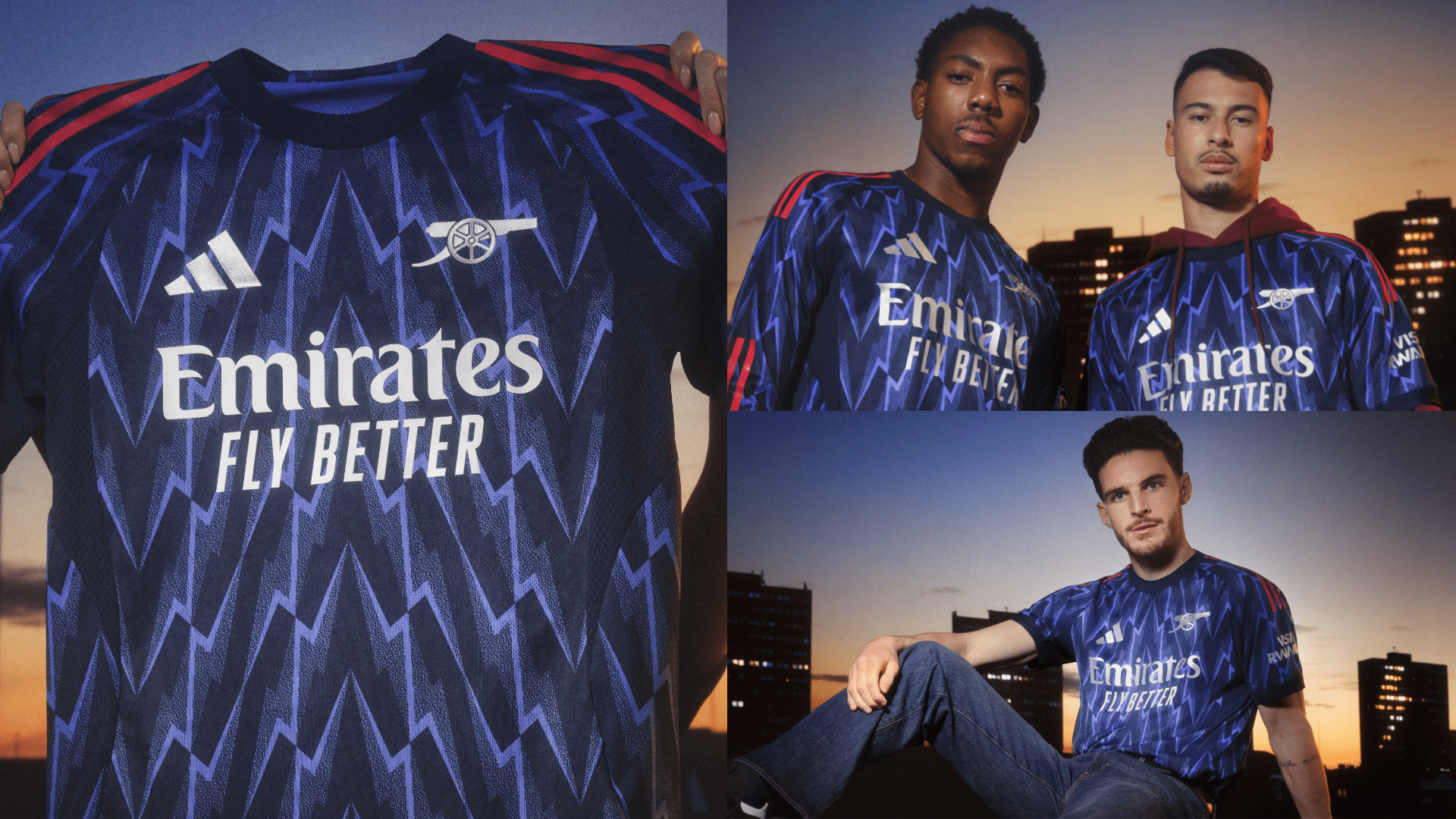 Arsenal throw it back to iconic 90s 'lightning bolt' strip as Gunners reveal bold new away kit for 2025-26
