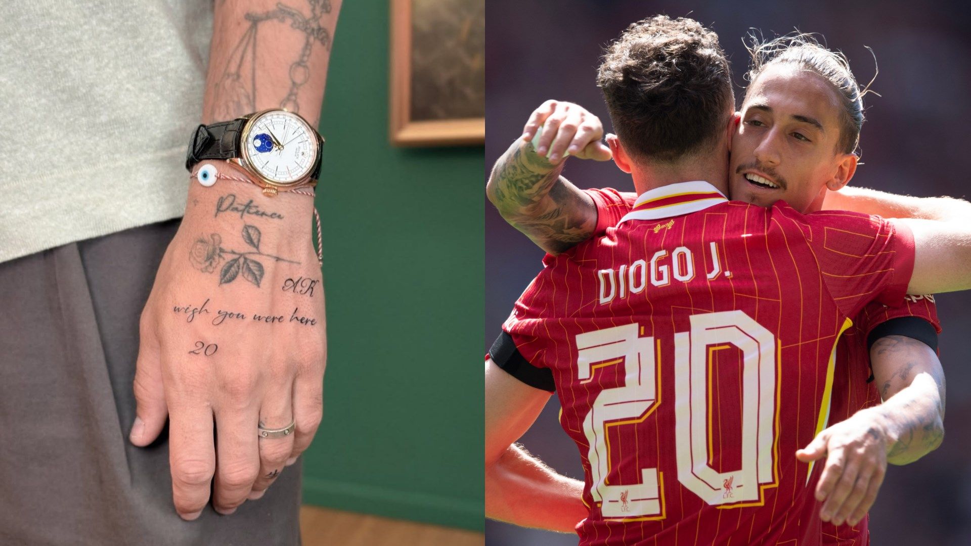 'Wish you were here' - Kostas Tsimikas' touching tattoo dedicated to late Liverpool team-mate Diogo Jota revealed