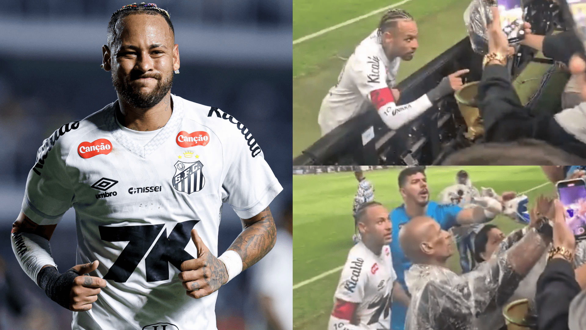 Neymar hits back after being 'unfairly offended' in heated clash with fan during Santos defeat