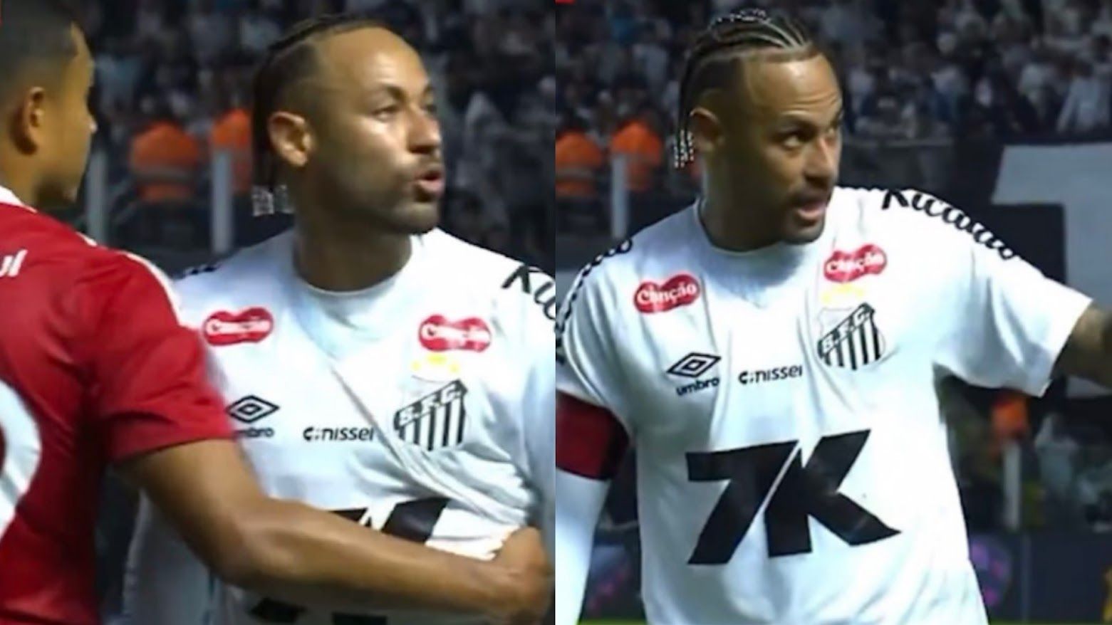 Neymar hits back after being 'unfairly offended' in heated clash with fan during Santos defeat