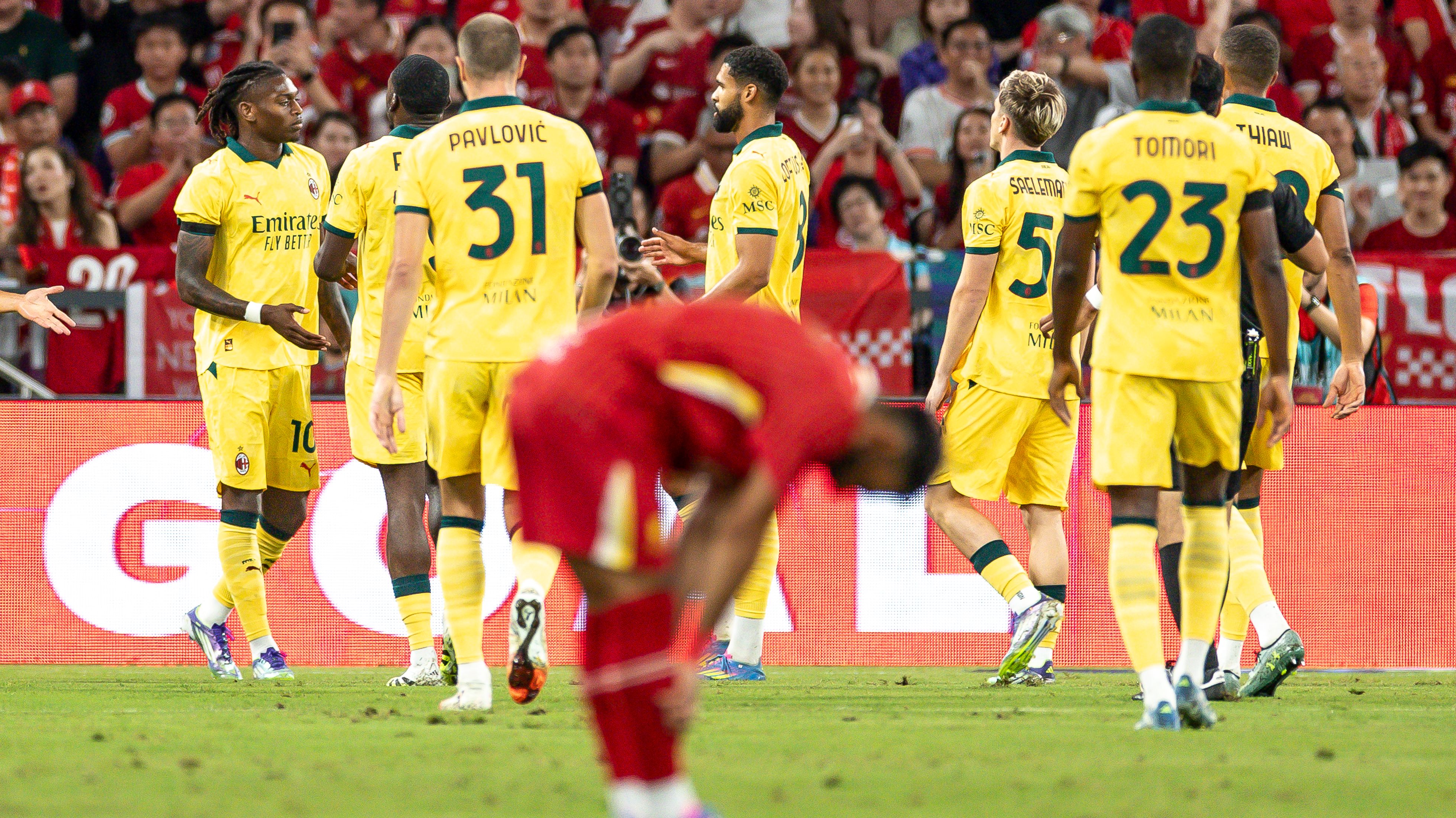 Liverpool's pre-season tour gets off to losing start as Rafael Leao runs riot for AC Milan in Hong Kong