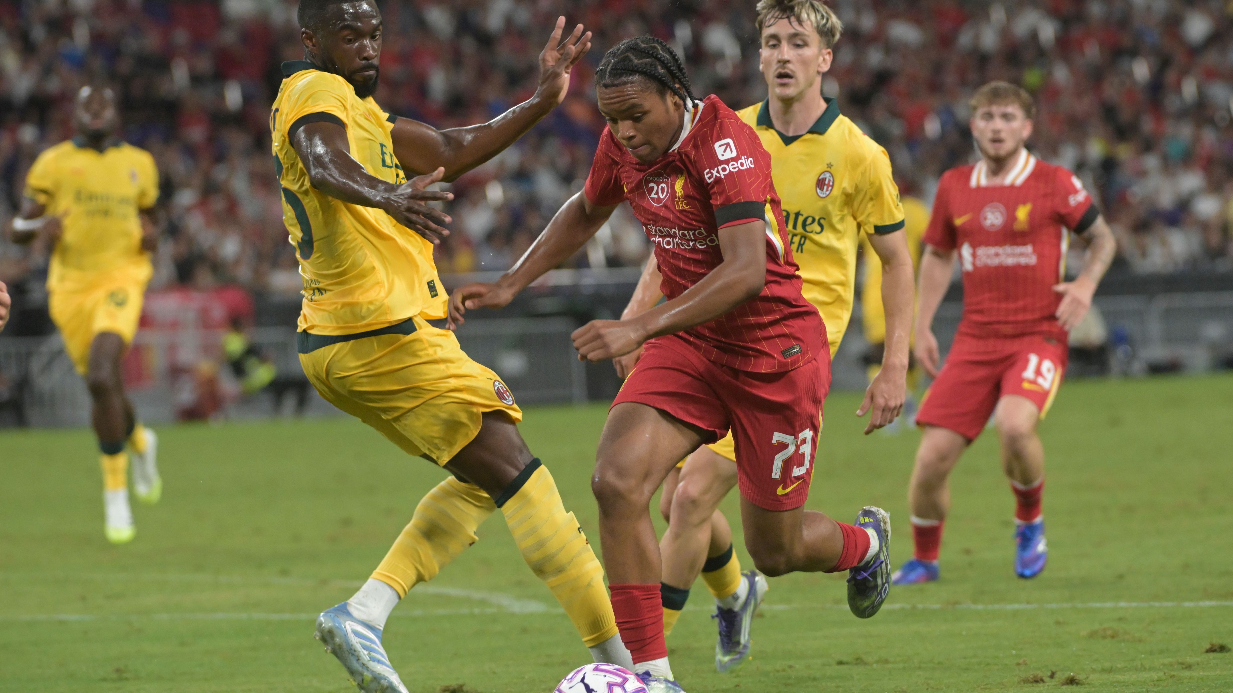 Liverpool's pre-season tour gets off to losing start as Rafael Leao runs riot for AC Milan in Hong Kong