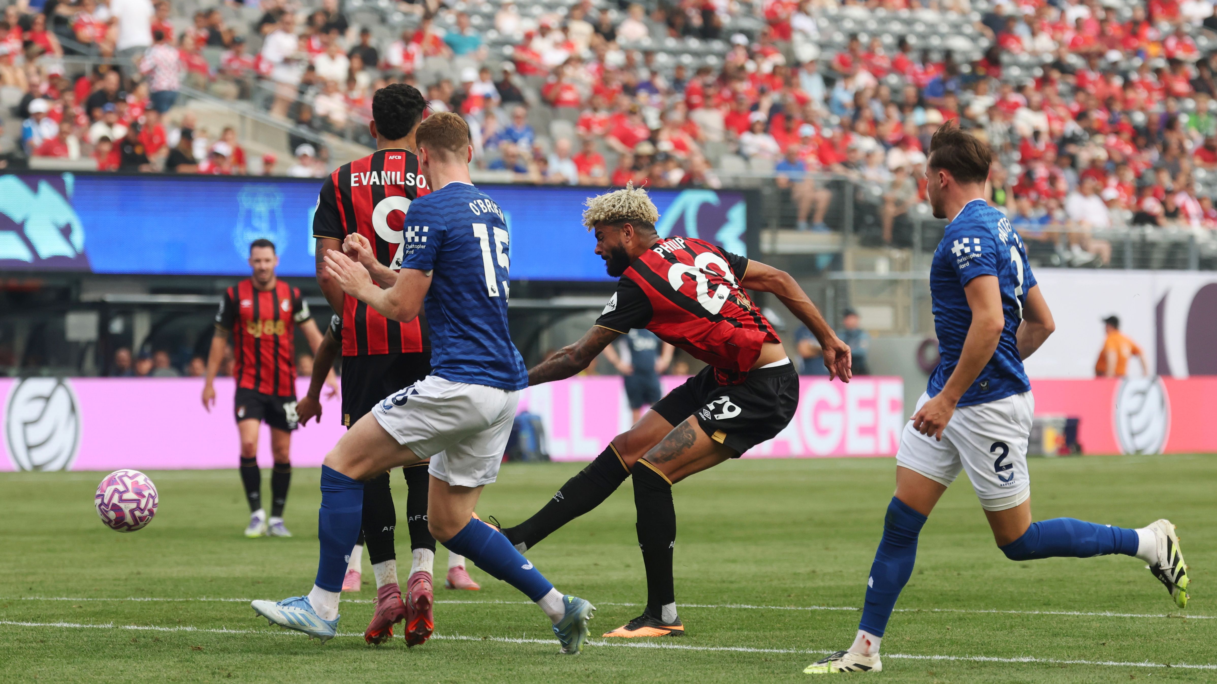 Everton's Jordan Pickford and Michael Keane enjoy a trip to Yankee Stadium during The Toffees' USA tour