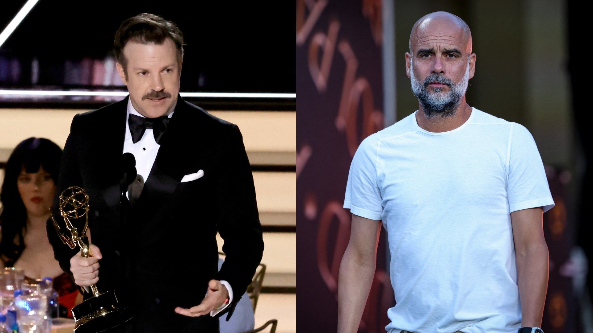 Inspired by Ted Lasso?! Pep Guardiola shows off shock new look ahead of start of new Premier League season with Man City