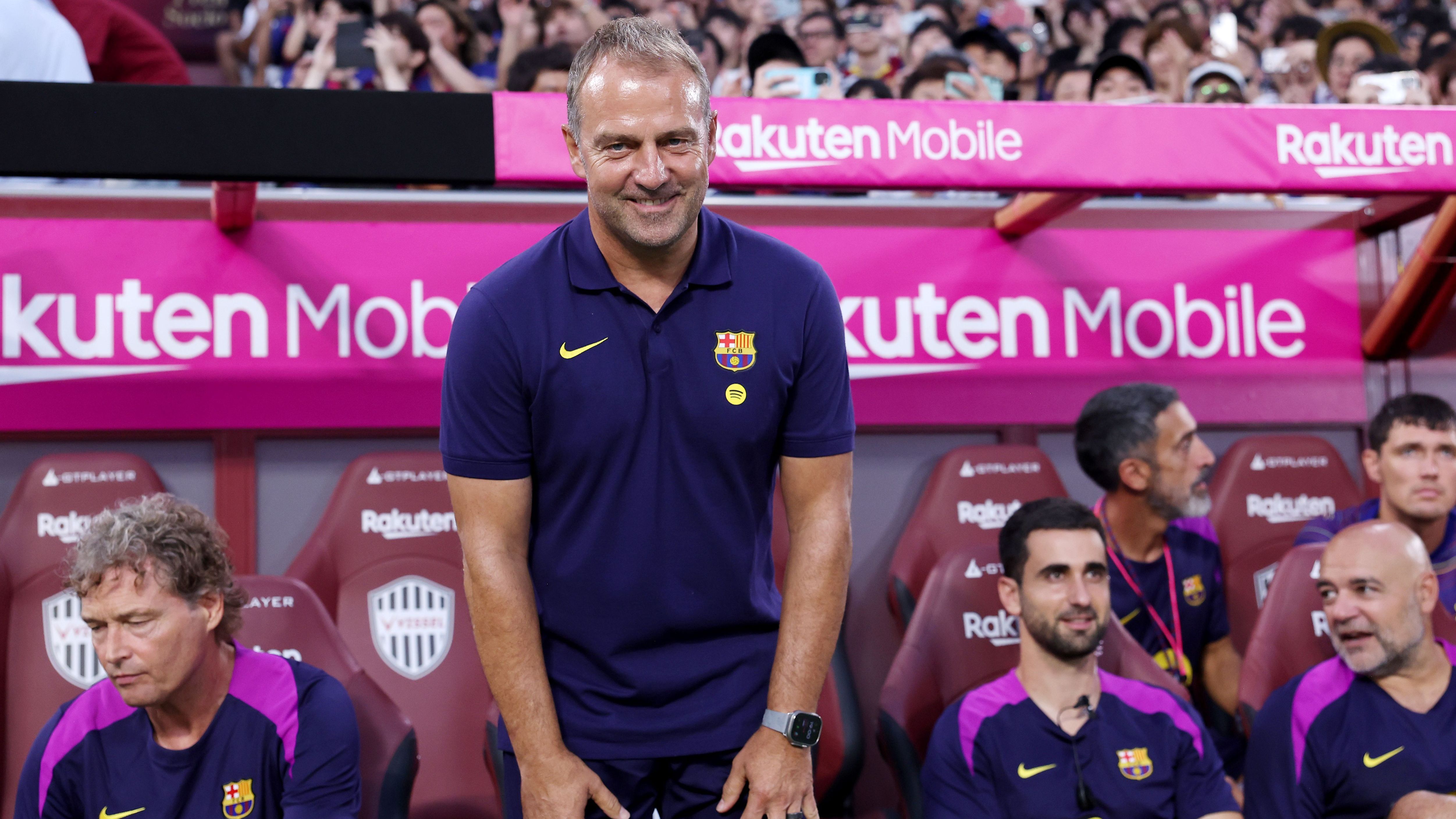 Hansi Flick reveals why Marcus Rashford's Barcelona debut only lasted 33 minutes as Man Utd loanee plays in Vissel Kobe win