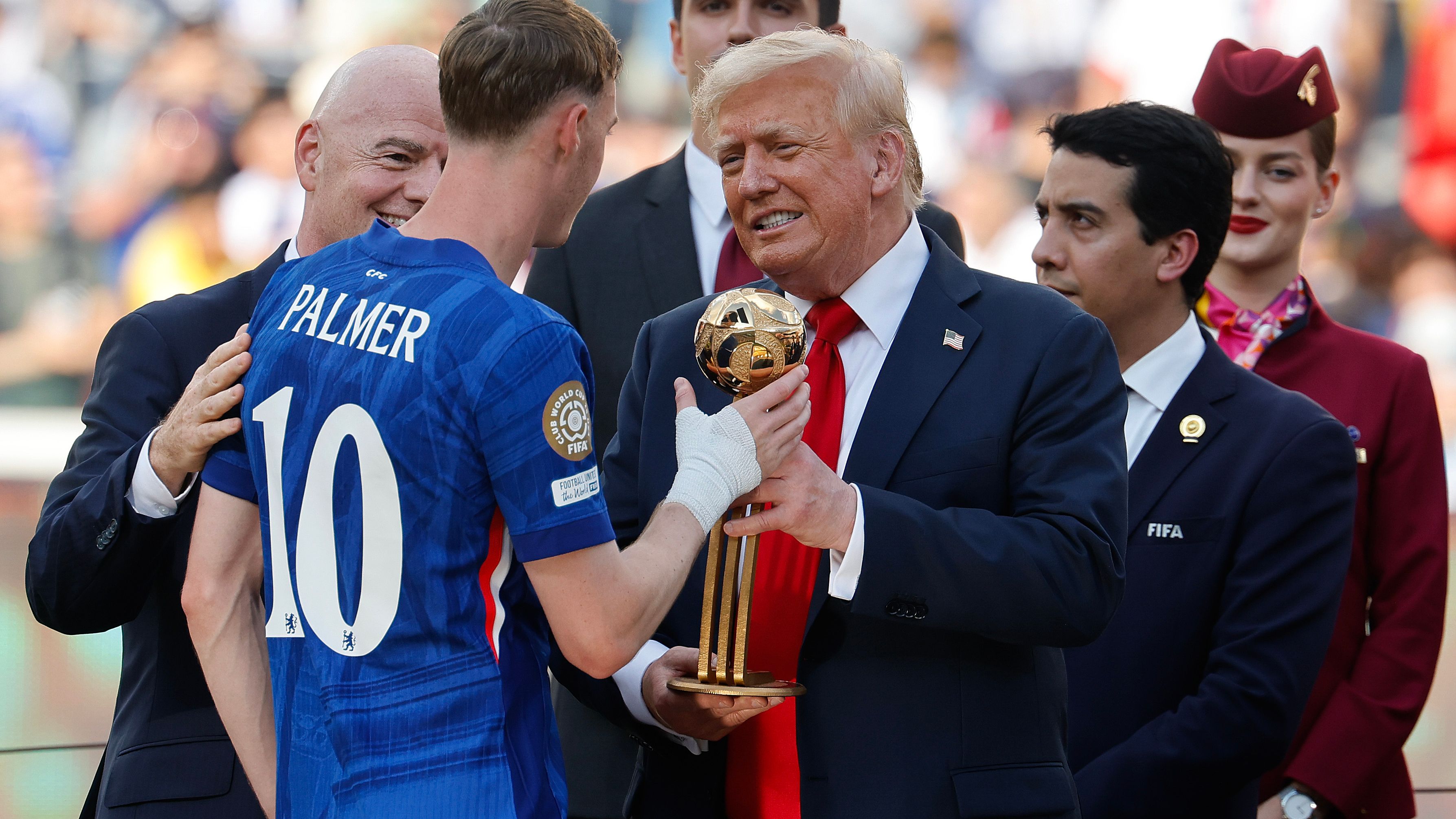 'I was a bit confused' - Cole Palmer admits to being baffled by President Donald Trump's unexpected presence on trophy podium as Chelsea lifted Club World Cup