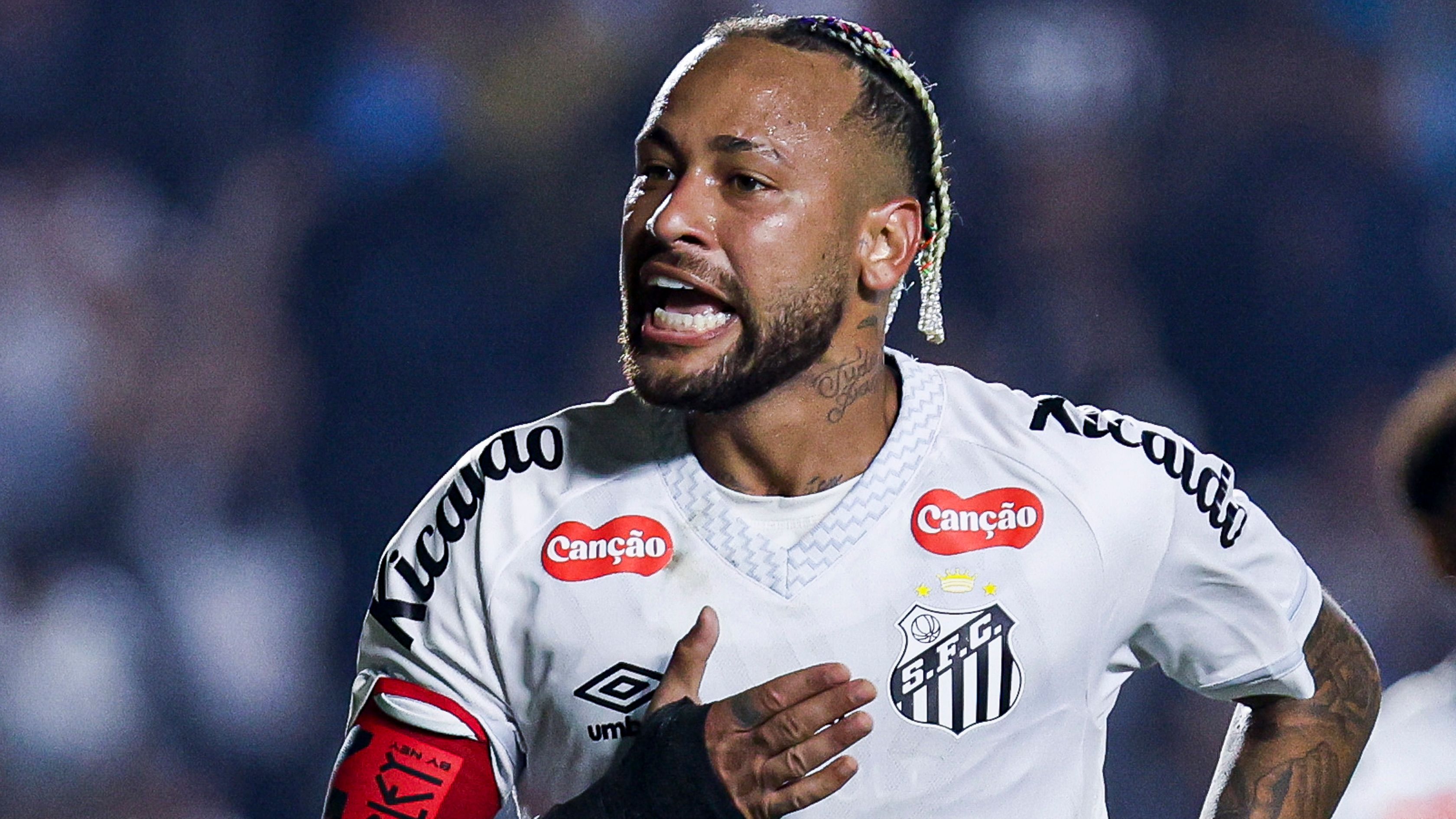 VIDEO: Neymar clashes with fan in heated argument after yet another defeat drops struggling Santos in relegation zone