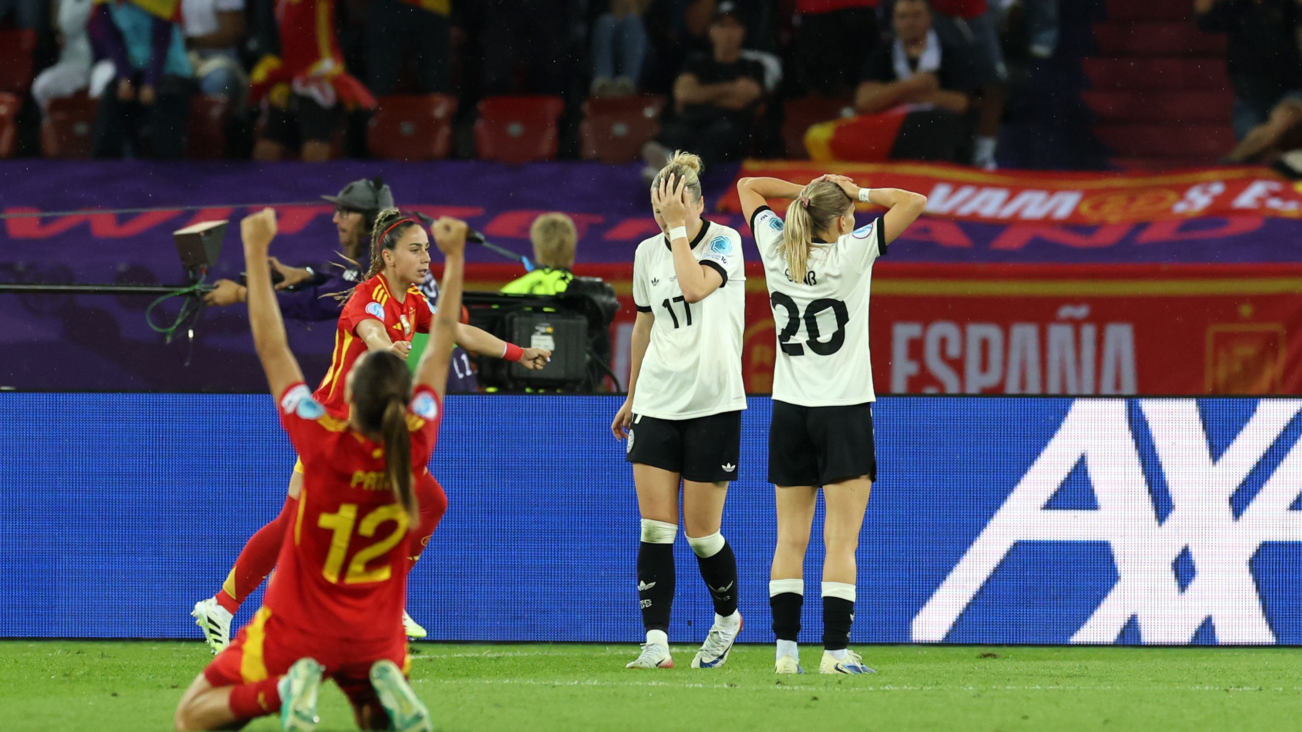 Aitana Bonmati always finds a way! Spain superstar scores sublime late winner to down Germany & book Euro 2025 final place as Ann-Katrin Berger goes from hero to zero